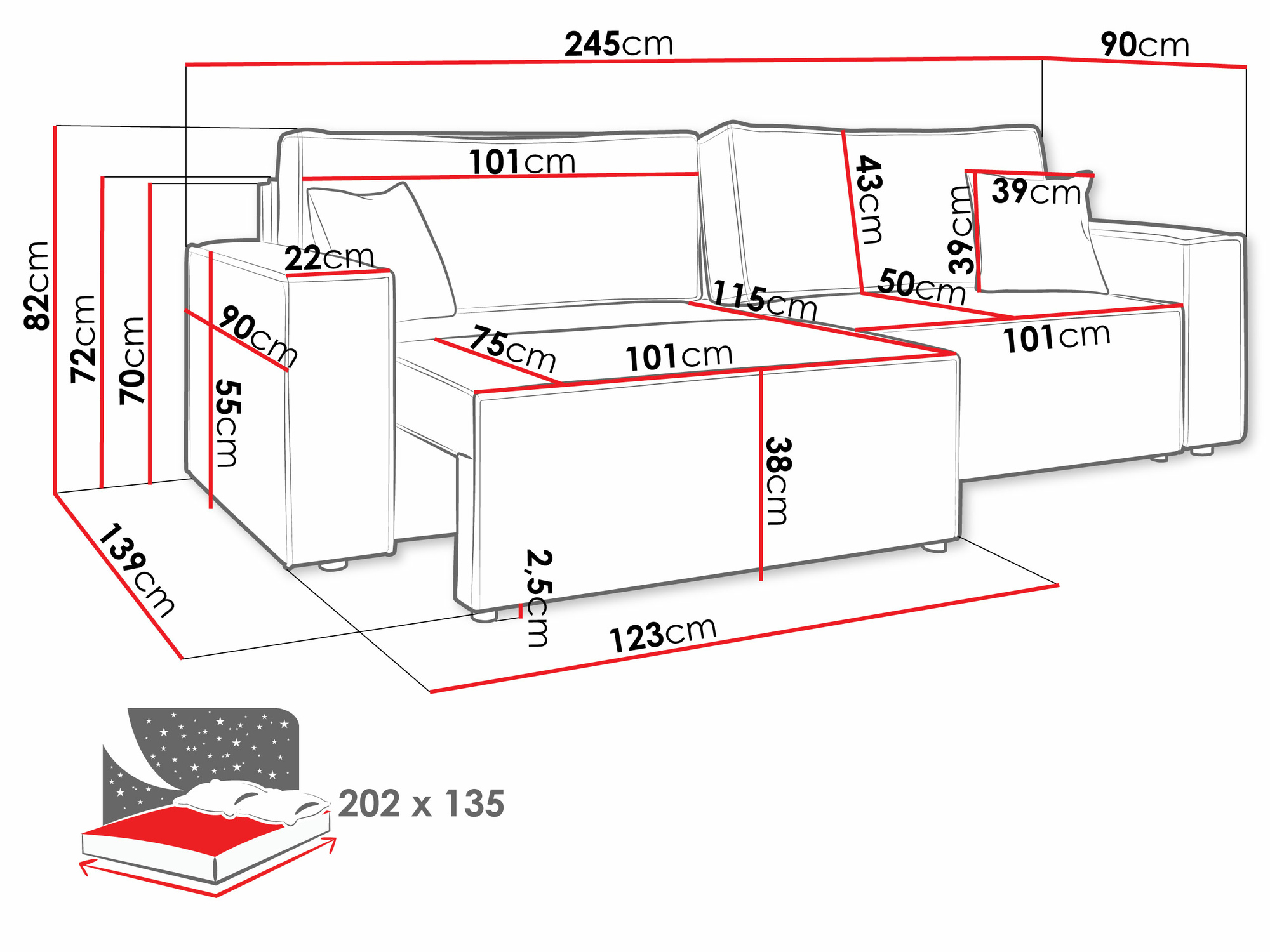 Sofa bed Vespes I (Lima 27)