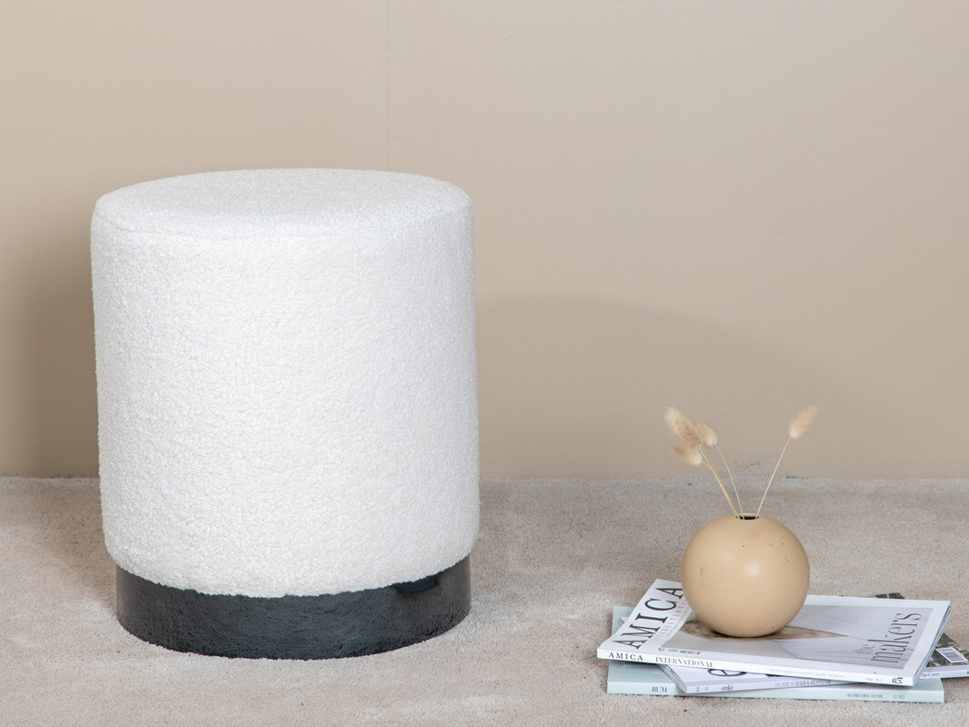 Ottoman Dallas 2936 (White + Glossy black)