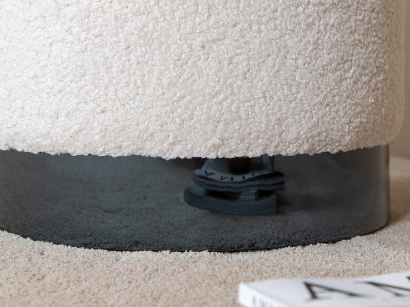 Ottoman Dallas 2936 (White + Glossy black)