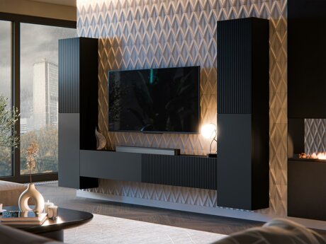 Living room set Calveru 106 (Black)
