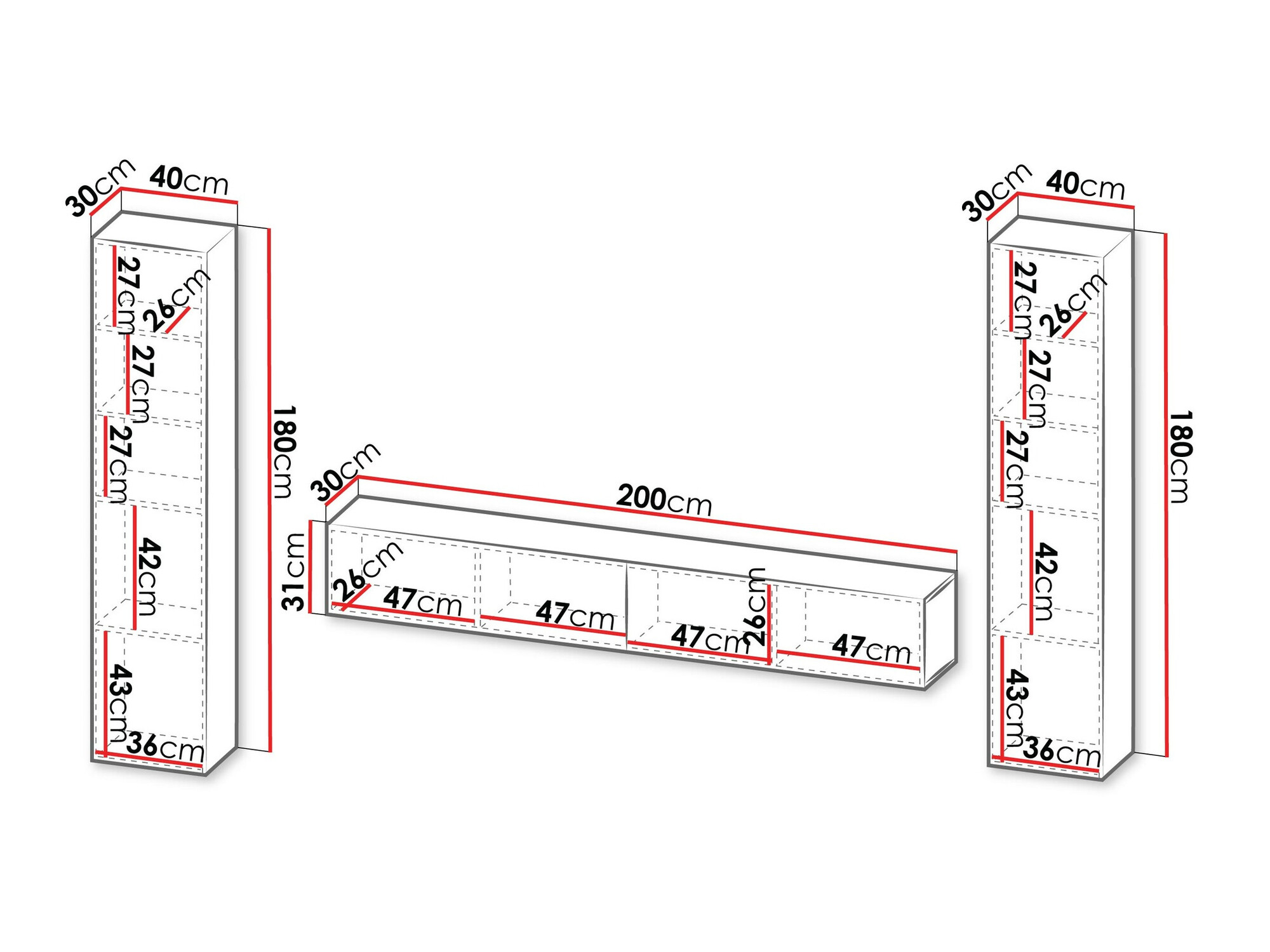 Living room set Species II (Black)