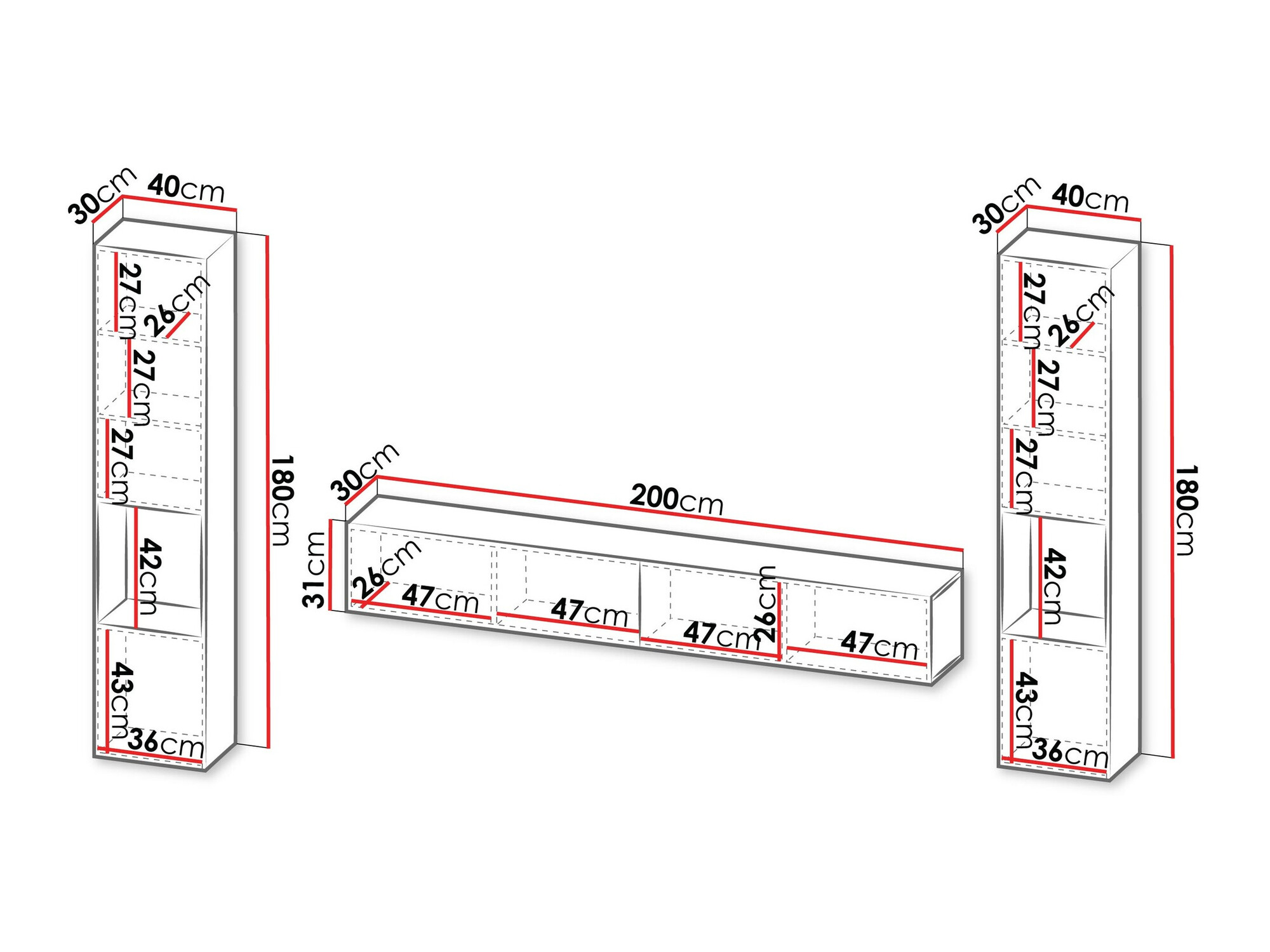 Living room set Species III (Black)
