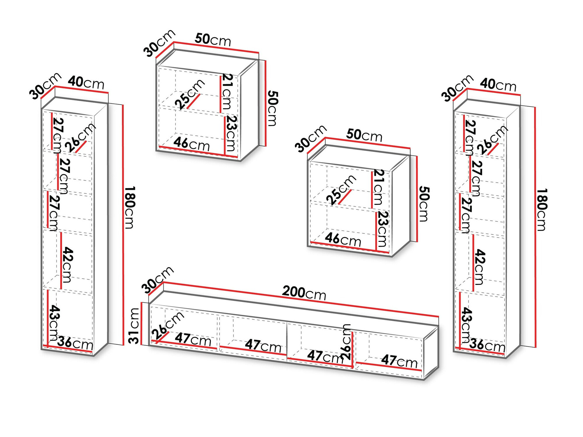 Living room set Species V (Black)