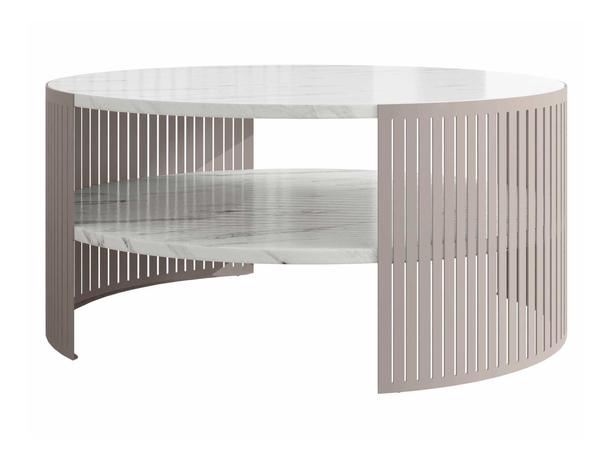 Coffee table Evanola 112 (Cashmere + White marble)