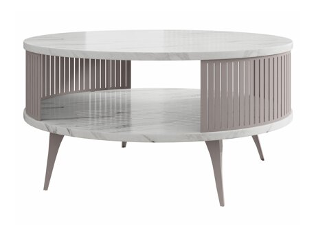 Coffee table Sordore 125 (Cashmere + White marble)