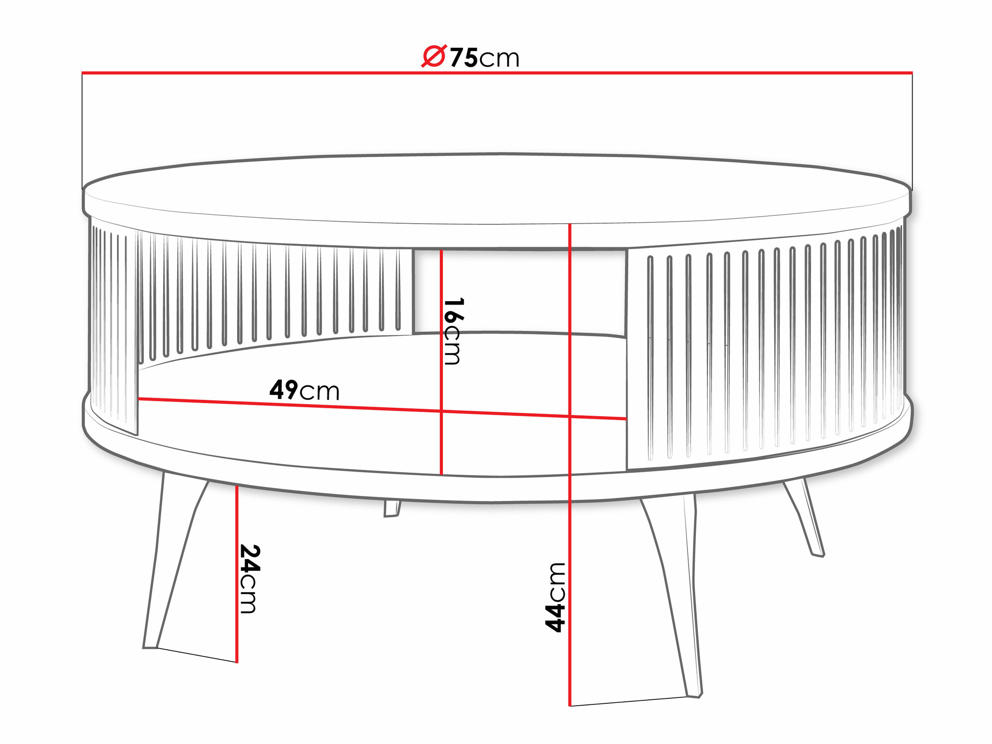 Coffee table Vitum VI (Cashmere + Light wood)
