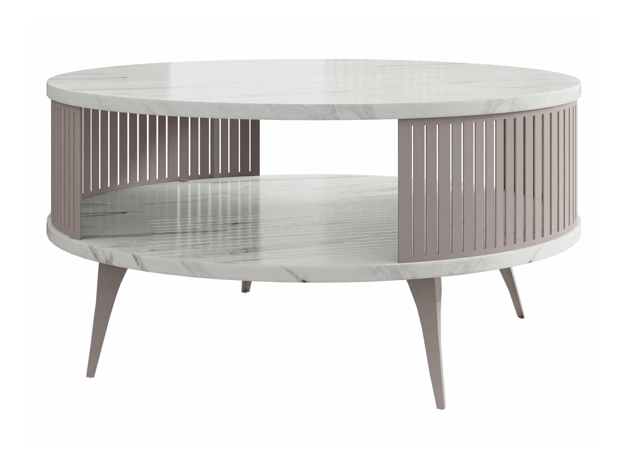 Coffee table Vitum VI (Cashmere + White marble)