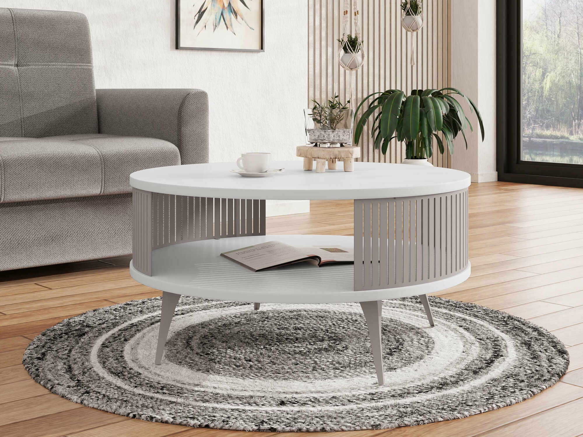 Coffee table Vitum VI (Cashmere + White)