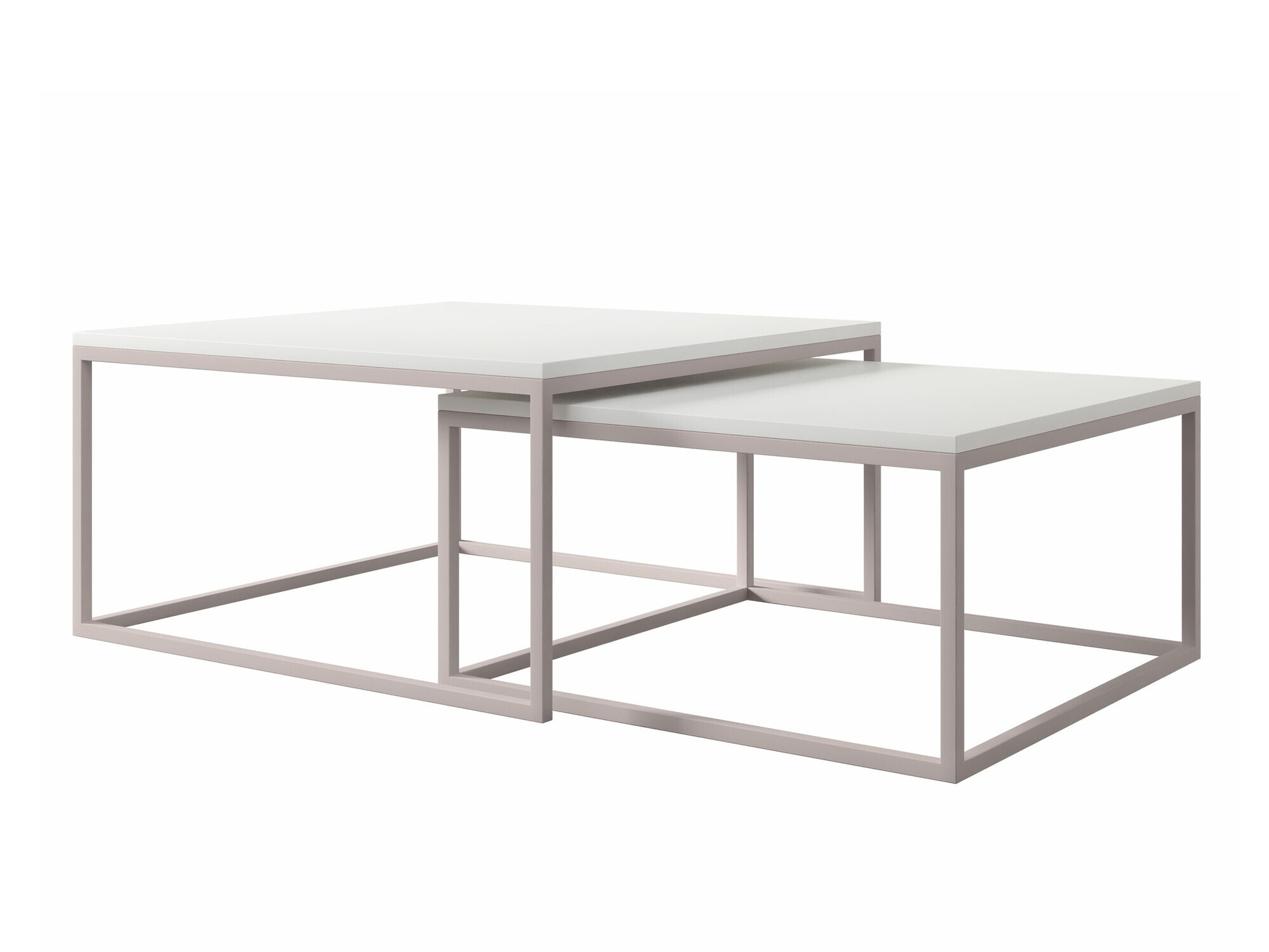 Nest of coffee tables Oswego 133 (White + Cashmere)
