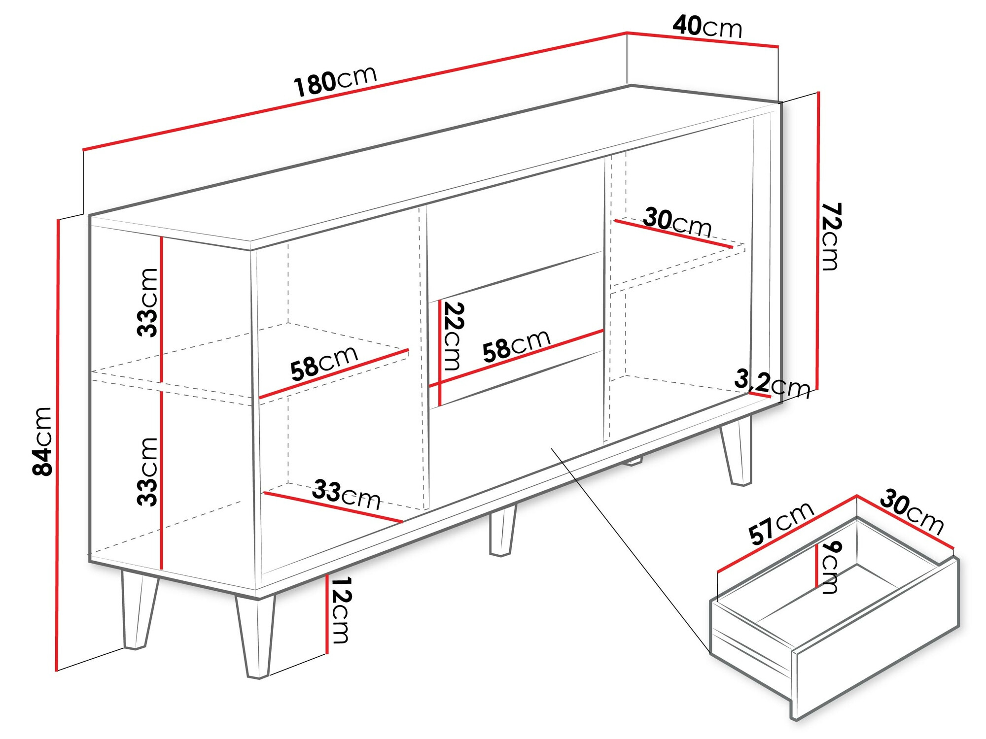 Chest of drawers Comfivo Romtori I