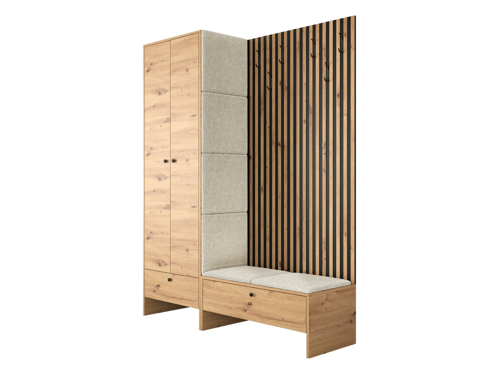 Hallway set Donio III (Artisan oak + Abriamo 03)
