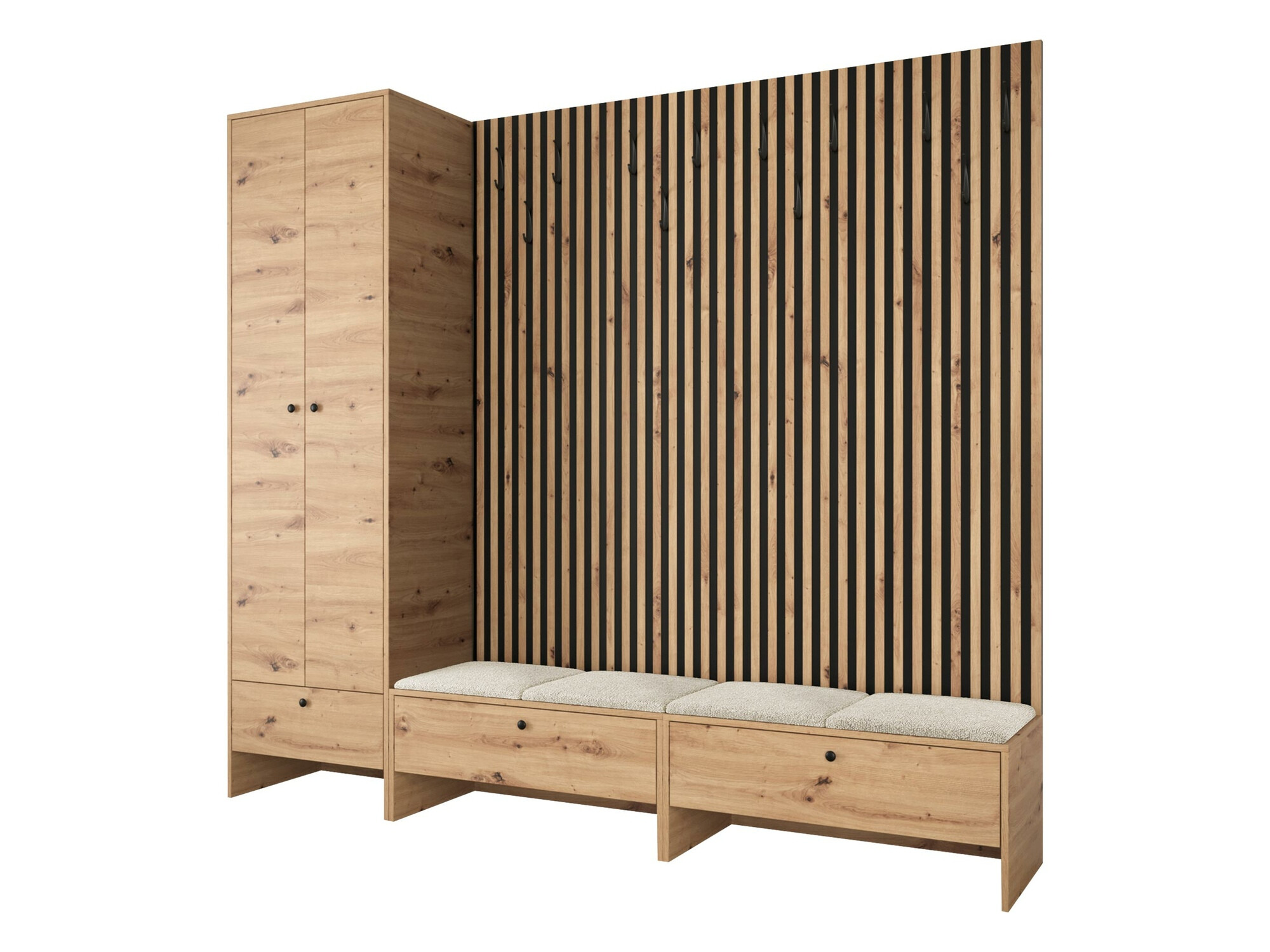 Hallway set Donio VI (Artisan oak + Abriamo 03)