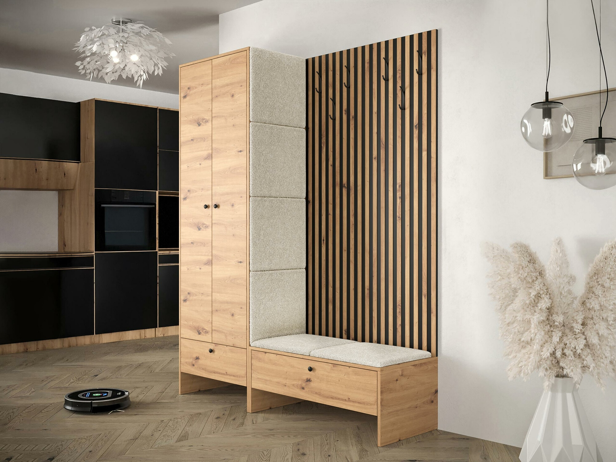 Hallway set Hartford 320 (Artisan oak + Abriamo 3)