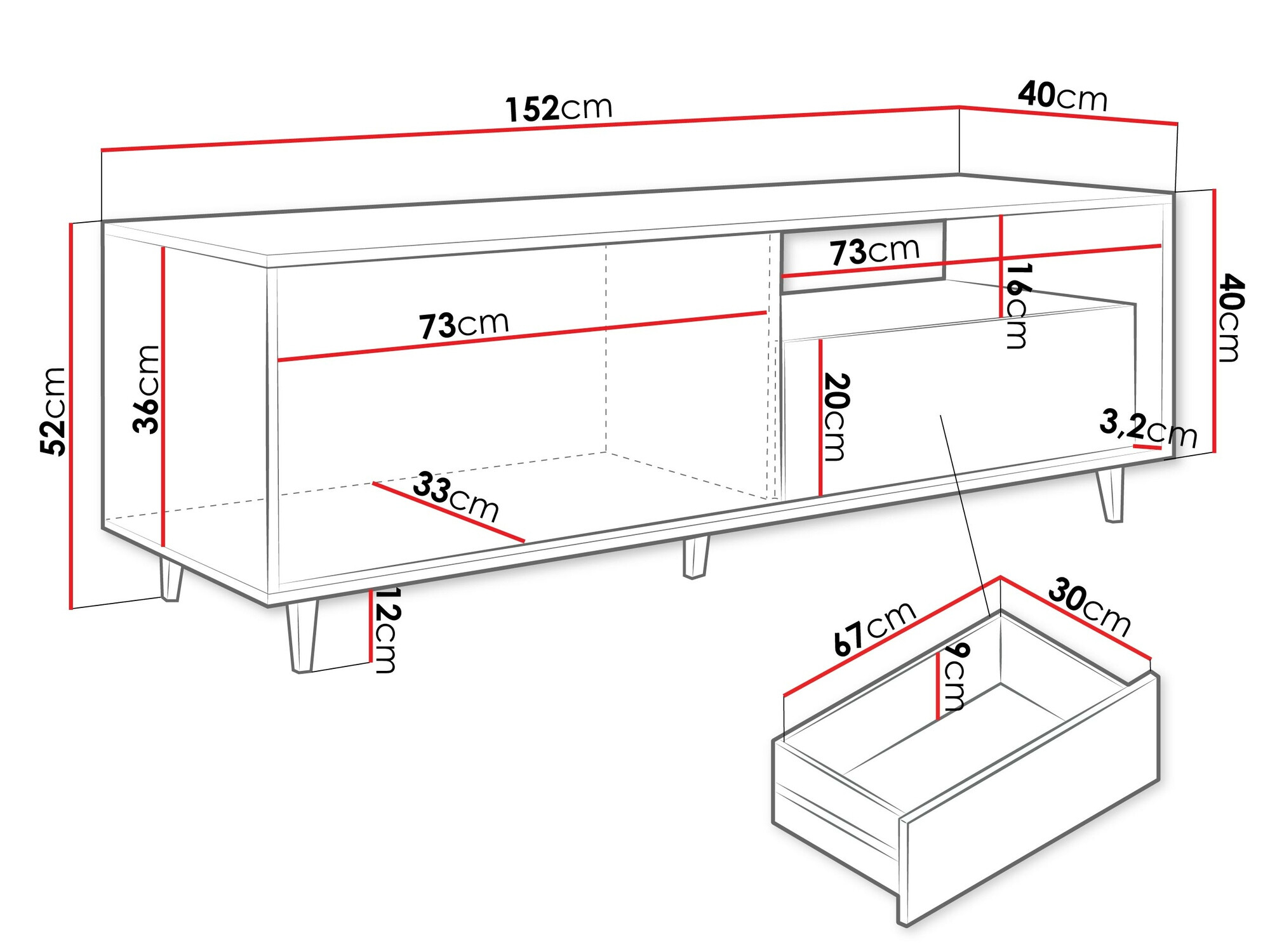 TV stand Comfivo Romtori