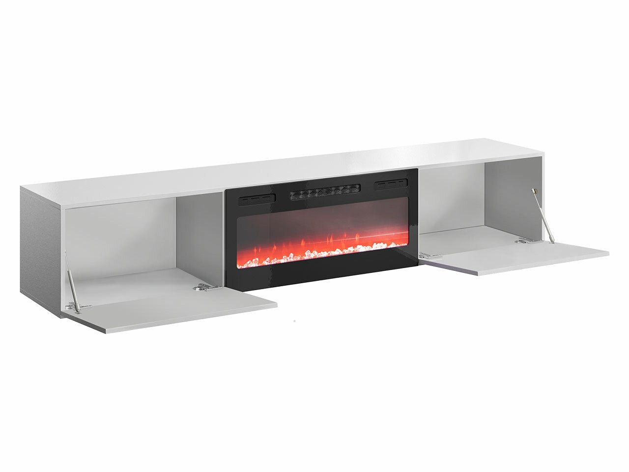 TV stand Imago I (White + Glossy white)