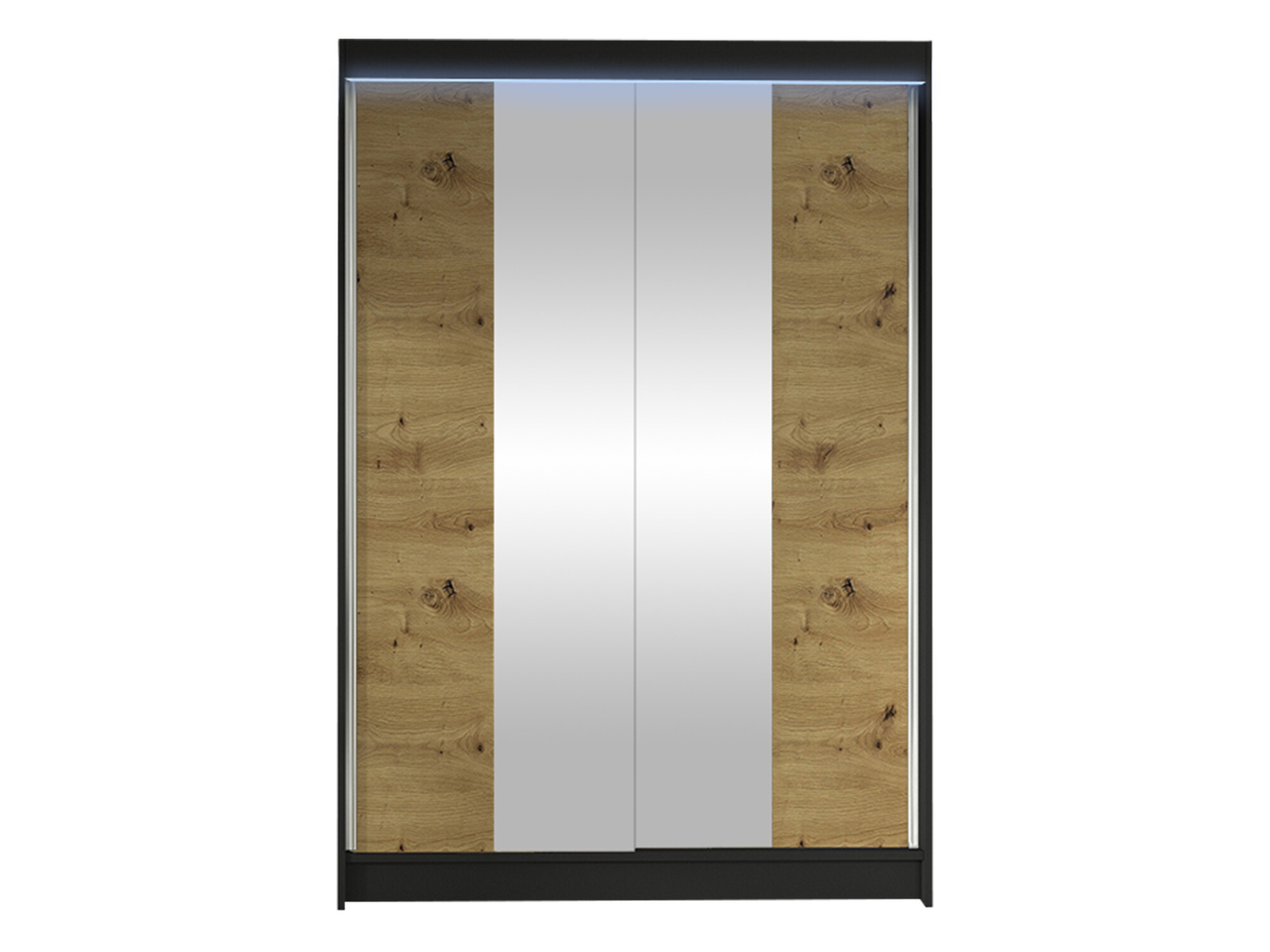 Wardrobe Closico Salvor II (Black + Artisan oak)