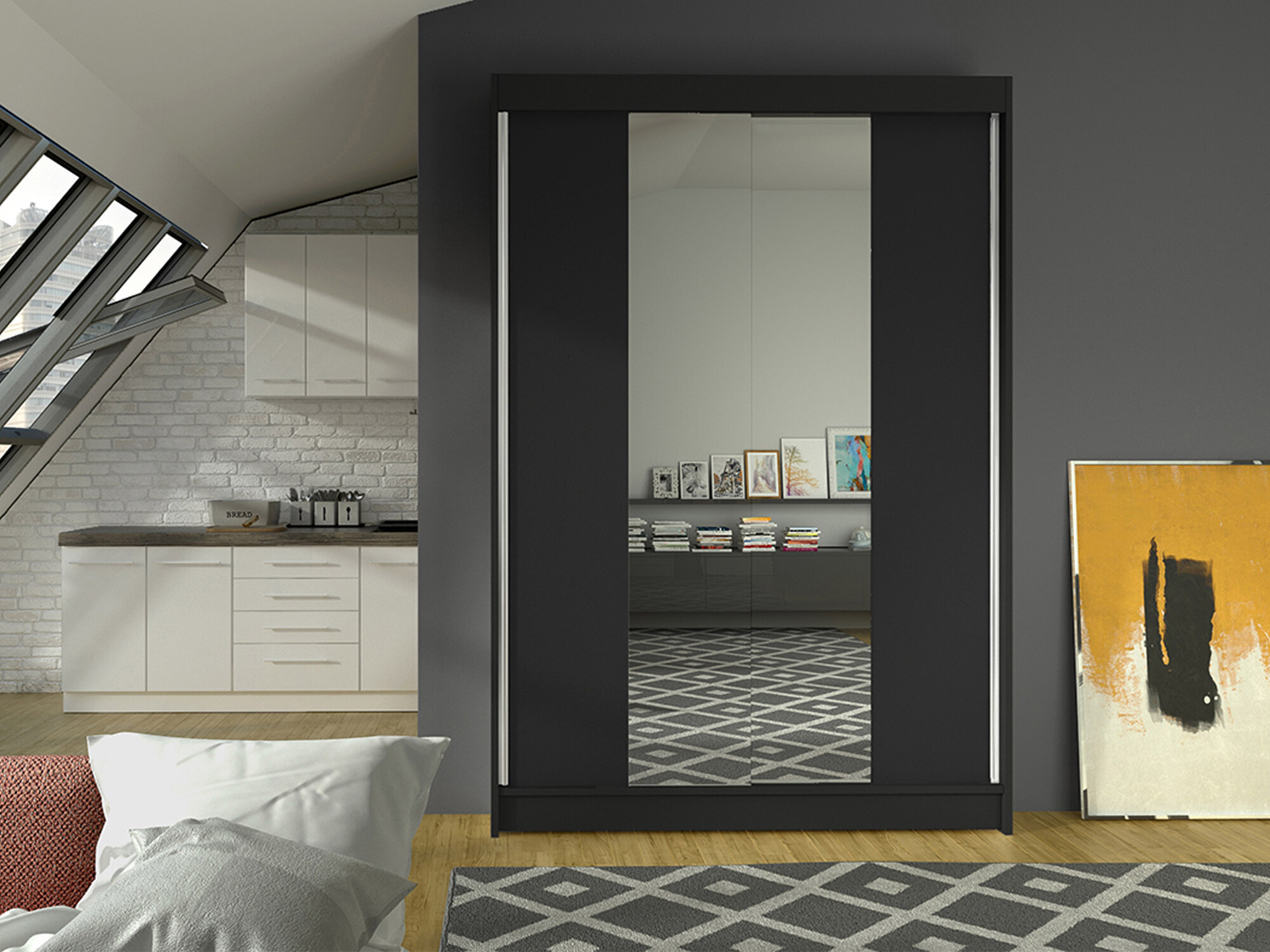 Wardrobe Closico Salvor II (Black)