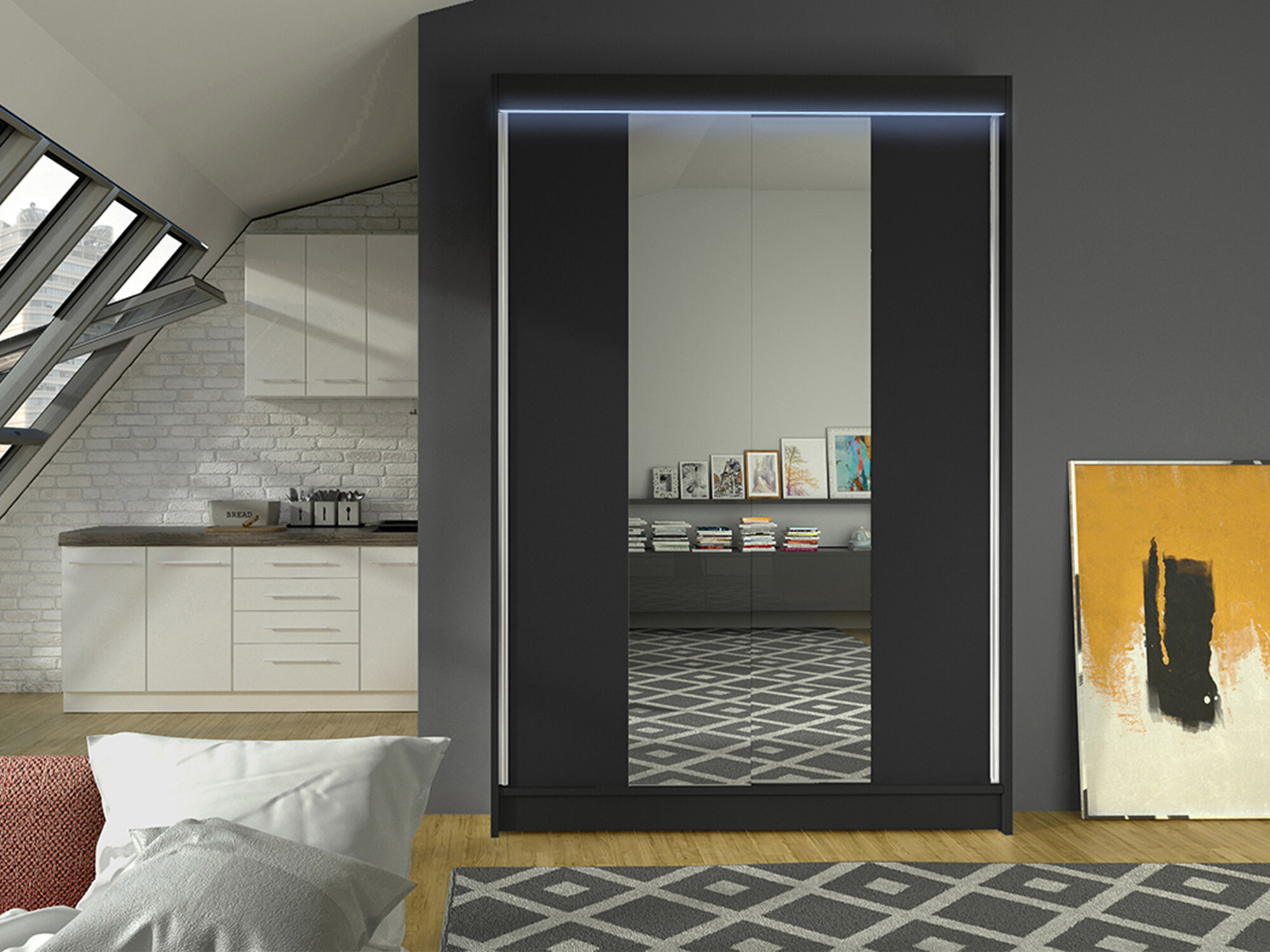 Wardrobe Closico Salvor II (Black)