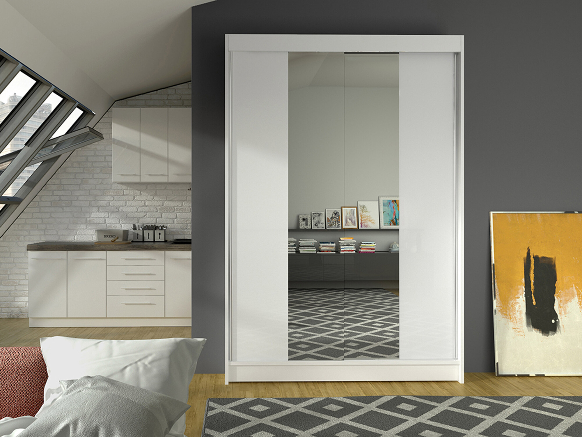 Wardrobe Closico Salvor II (White)