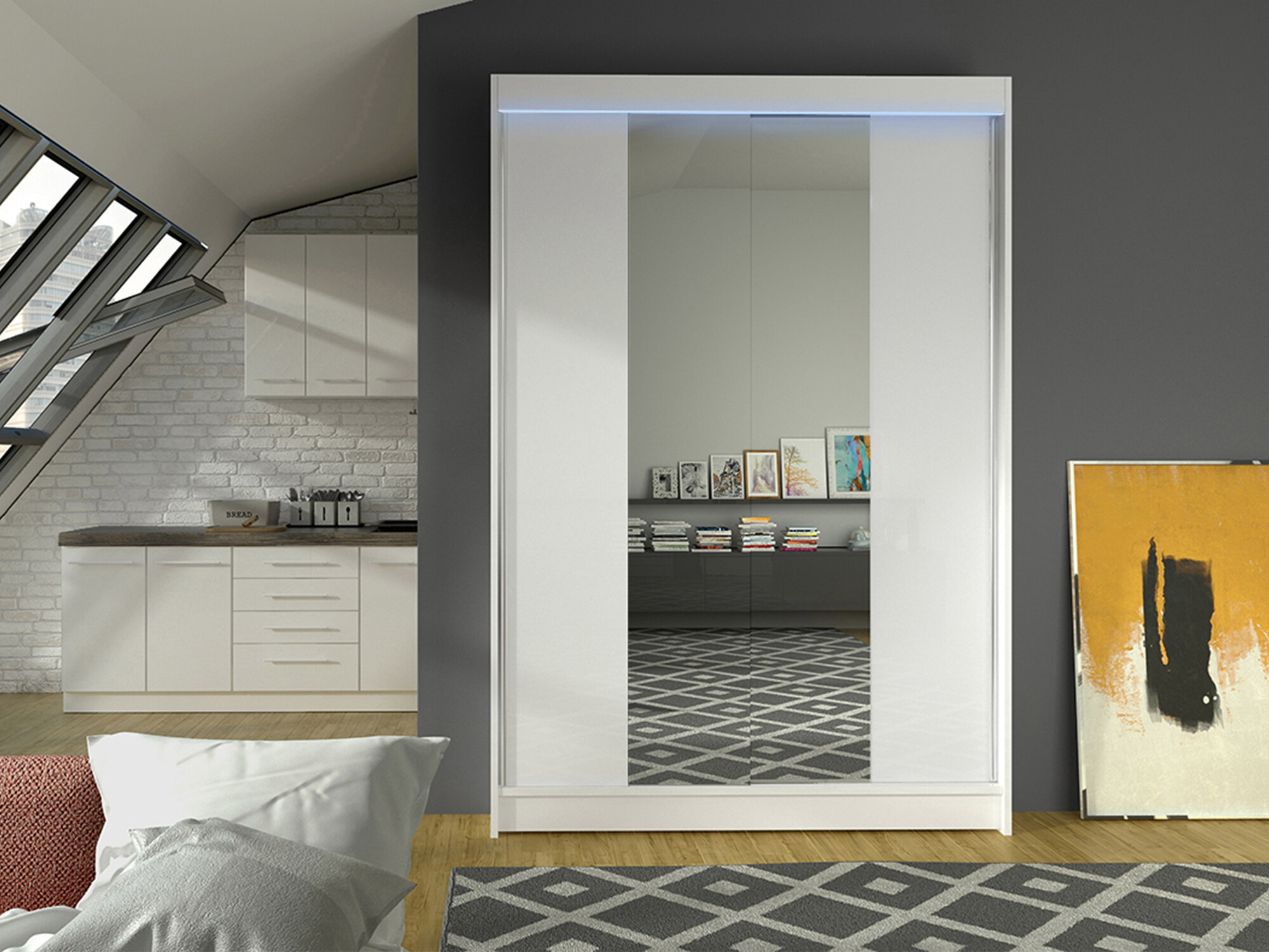 Wardrobe Closico Salvor II (White)