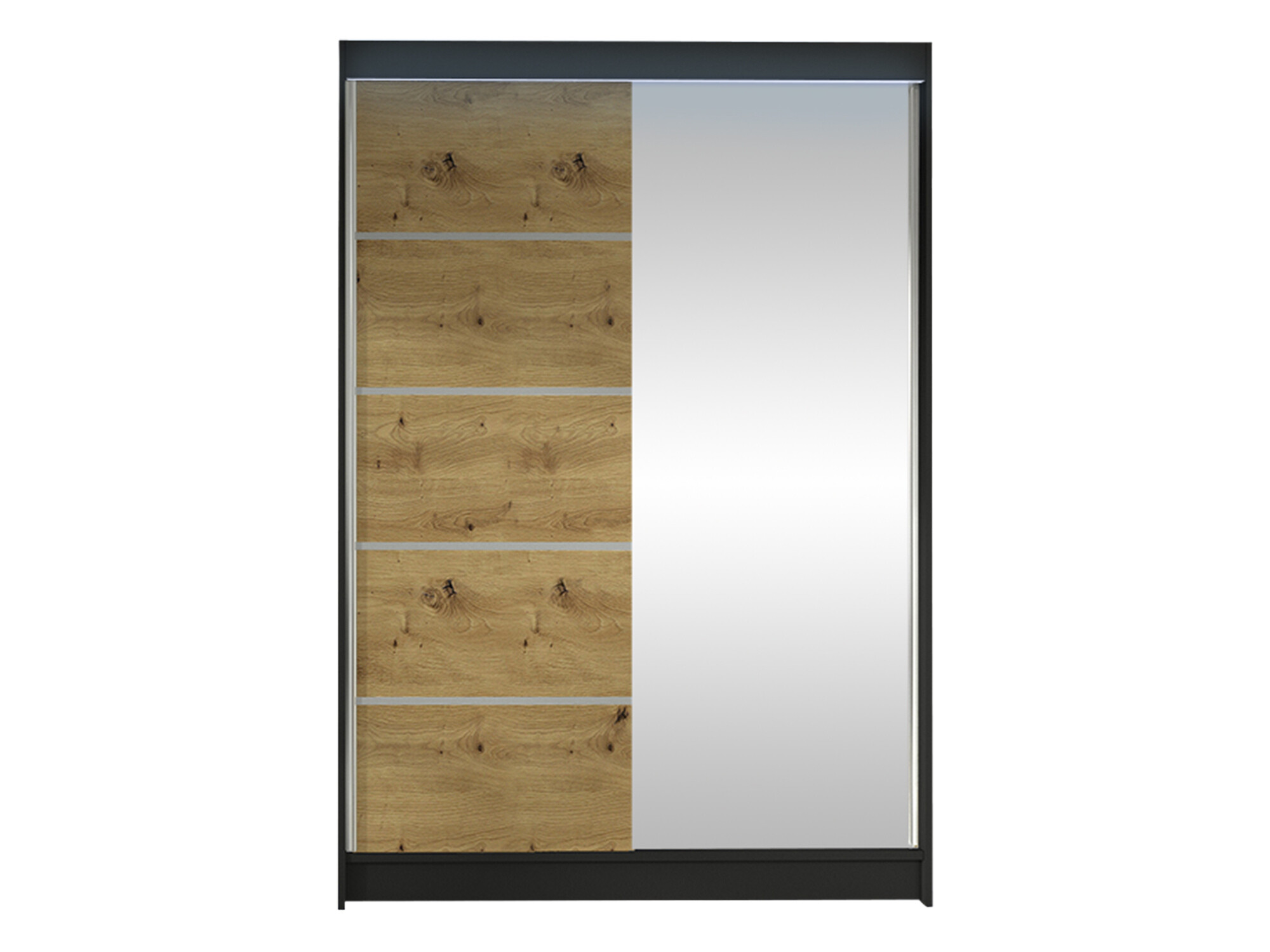 Wardrobe Closico Salvor III (Black + Artisan oak)