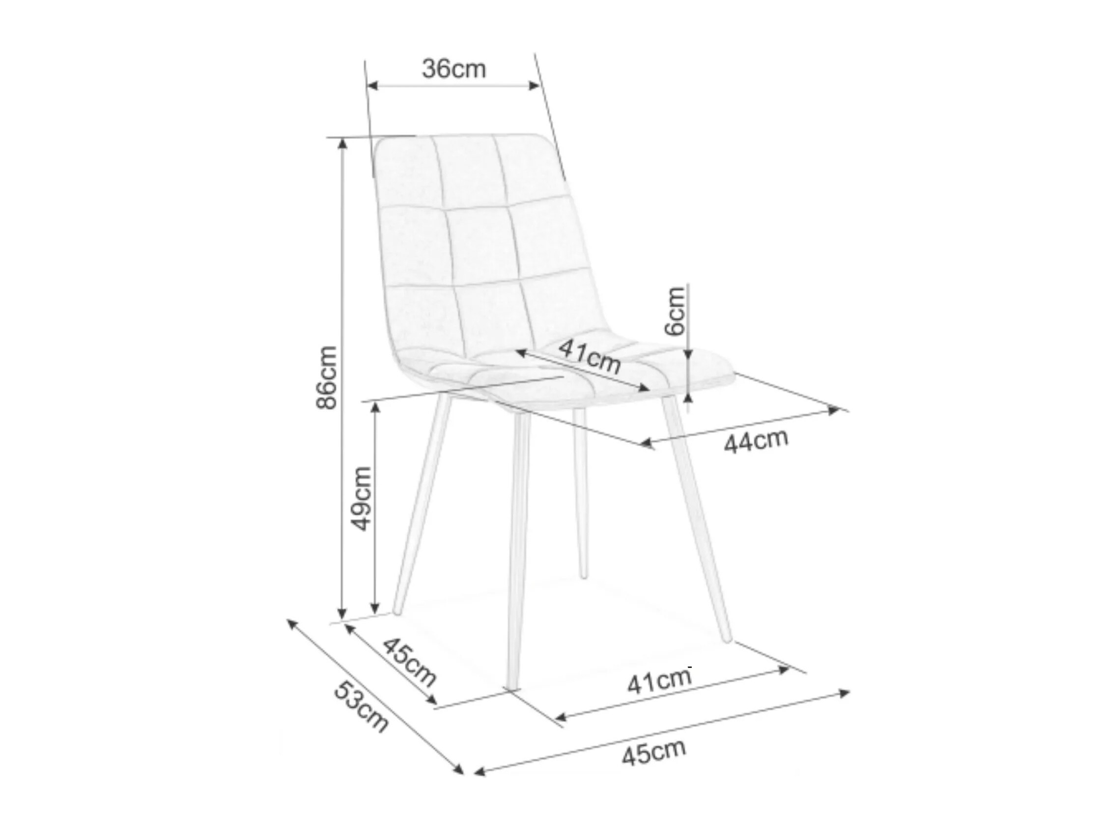 Chair Detroit 755 (Bluvel 85)