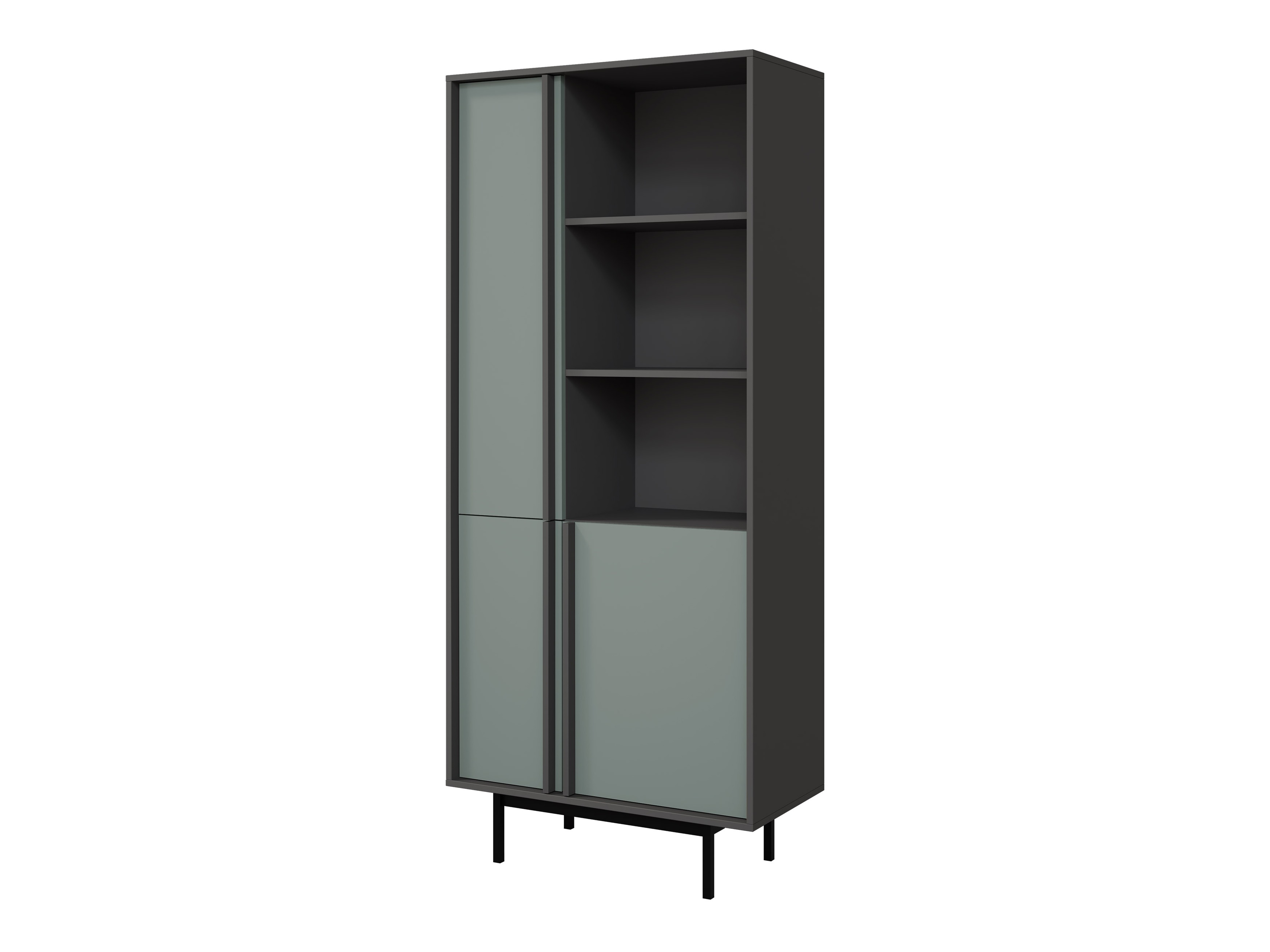 Bookcase Levali 101 (Dusty green)