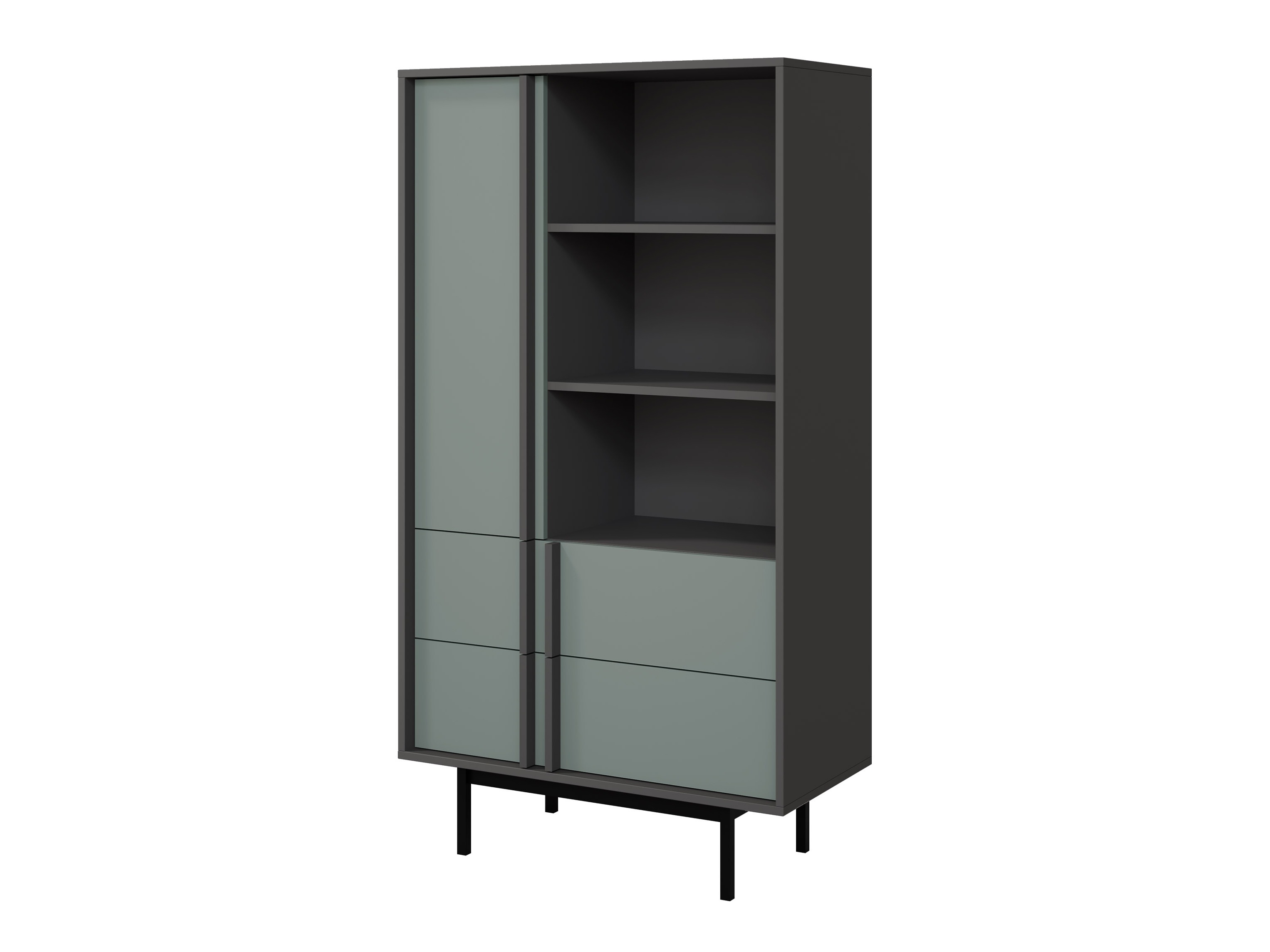 Bookcase Levali 103 (Dusty green)