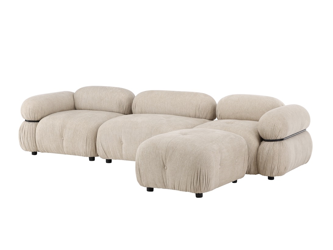 Modular sofa Evardale 104 (Beige + Black)