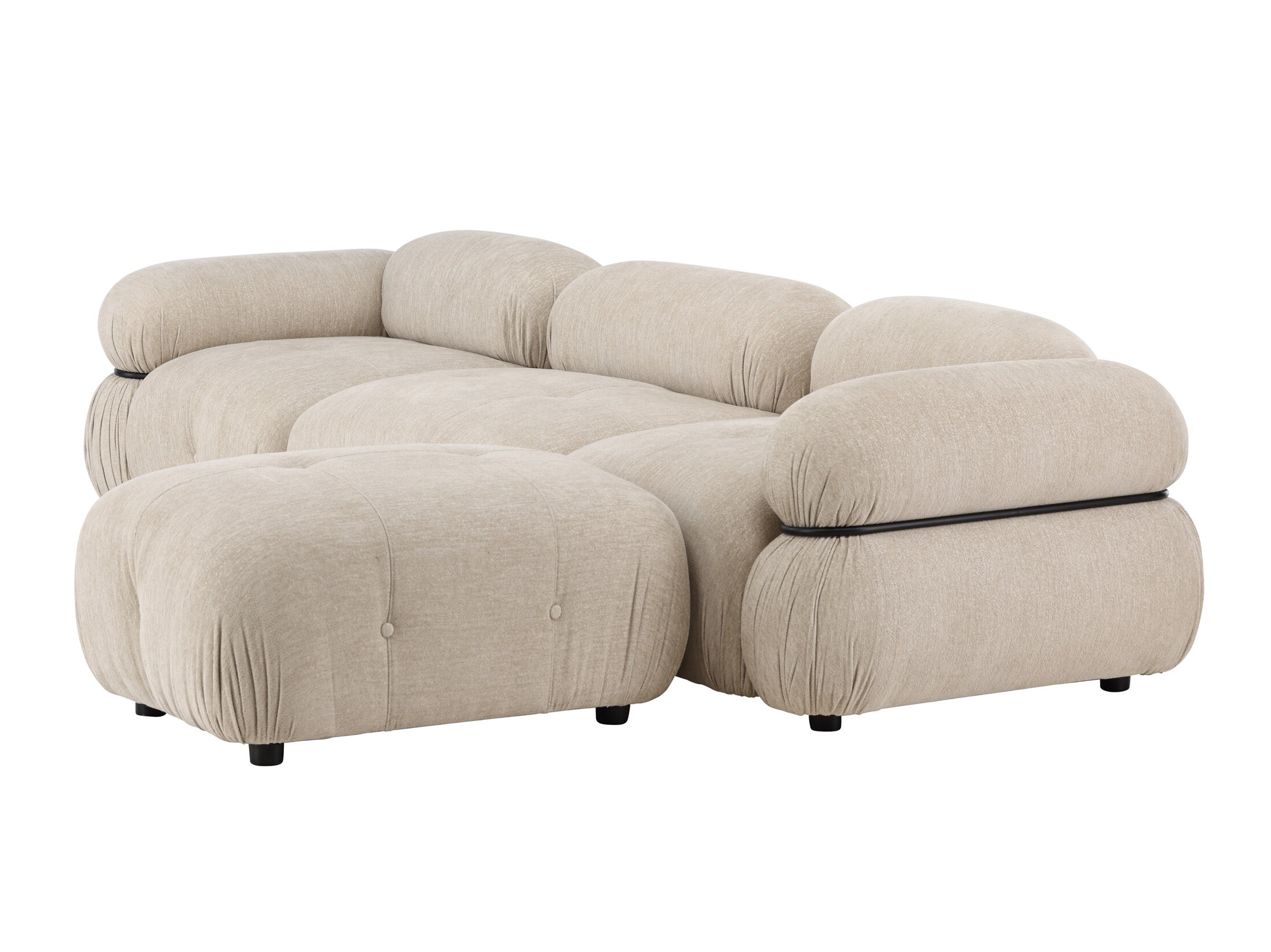 Modular sofa Evardale 104 (Beige + Black)