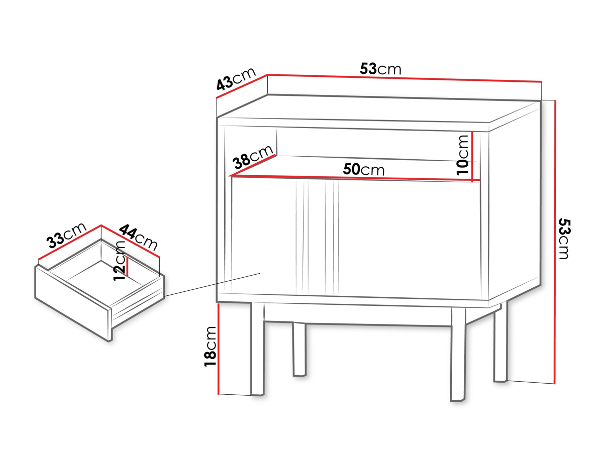 Bedside table Levali 112 (Oak)
