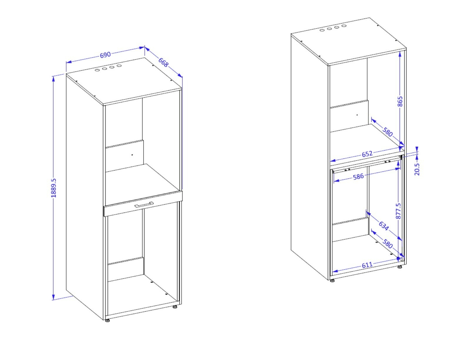 Bathroom shelf Novdele 103 (White)