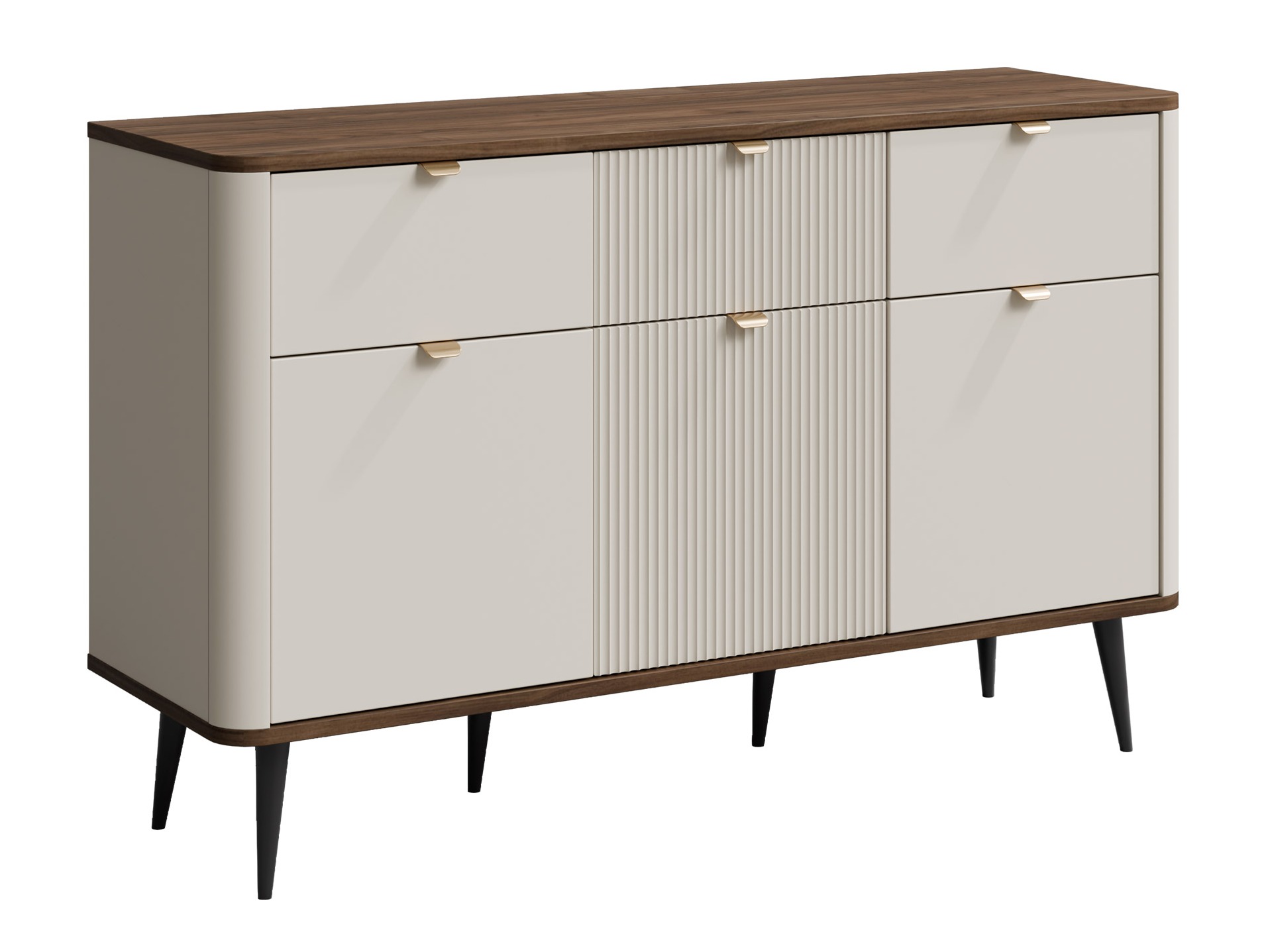 Chest of drawers Lufela 109 (Cashmere + Walnut)