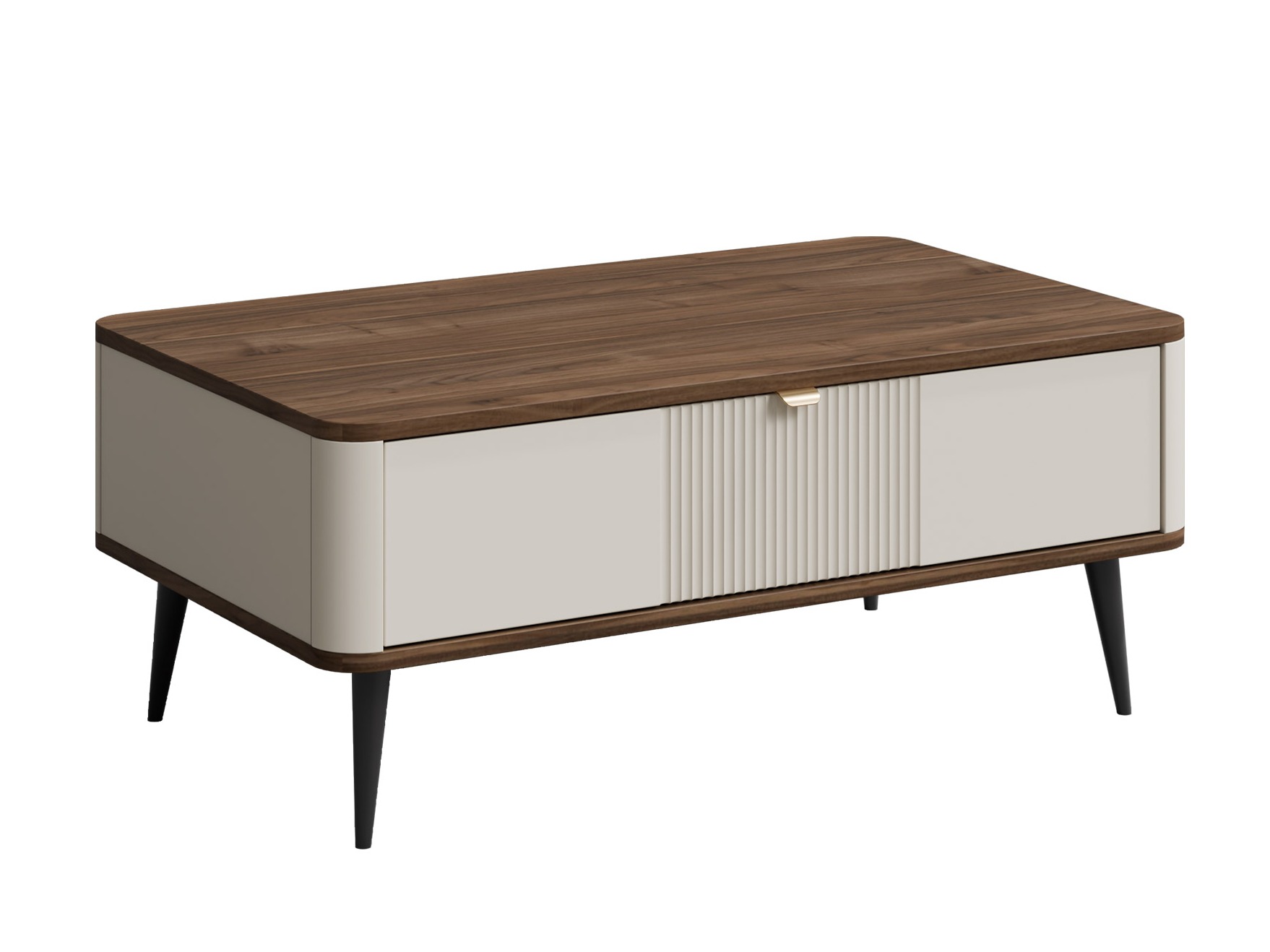 Coffee table Lufela 115 (Cashmere + Walnut)