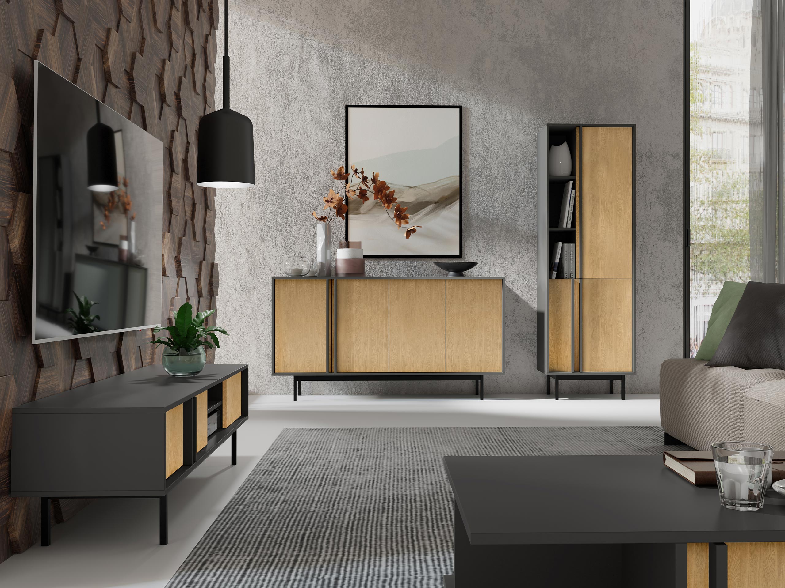 Living room set Levali 115 (Oak)