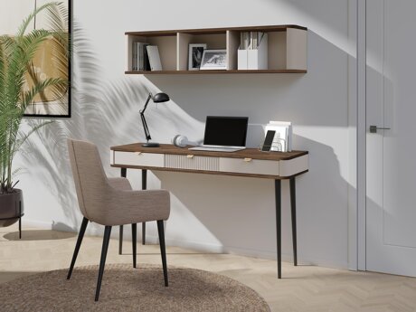 Home office set Lufela 123 (Cashmere + Walnut)
