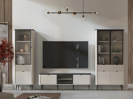 Living room set Lufela 121 (Cashmere + Grey marble)