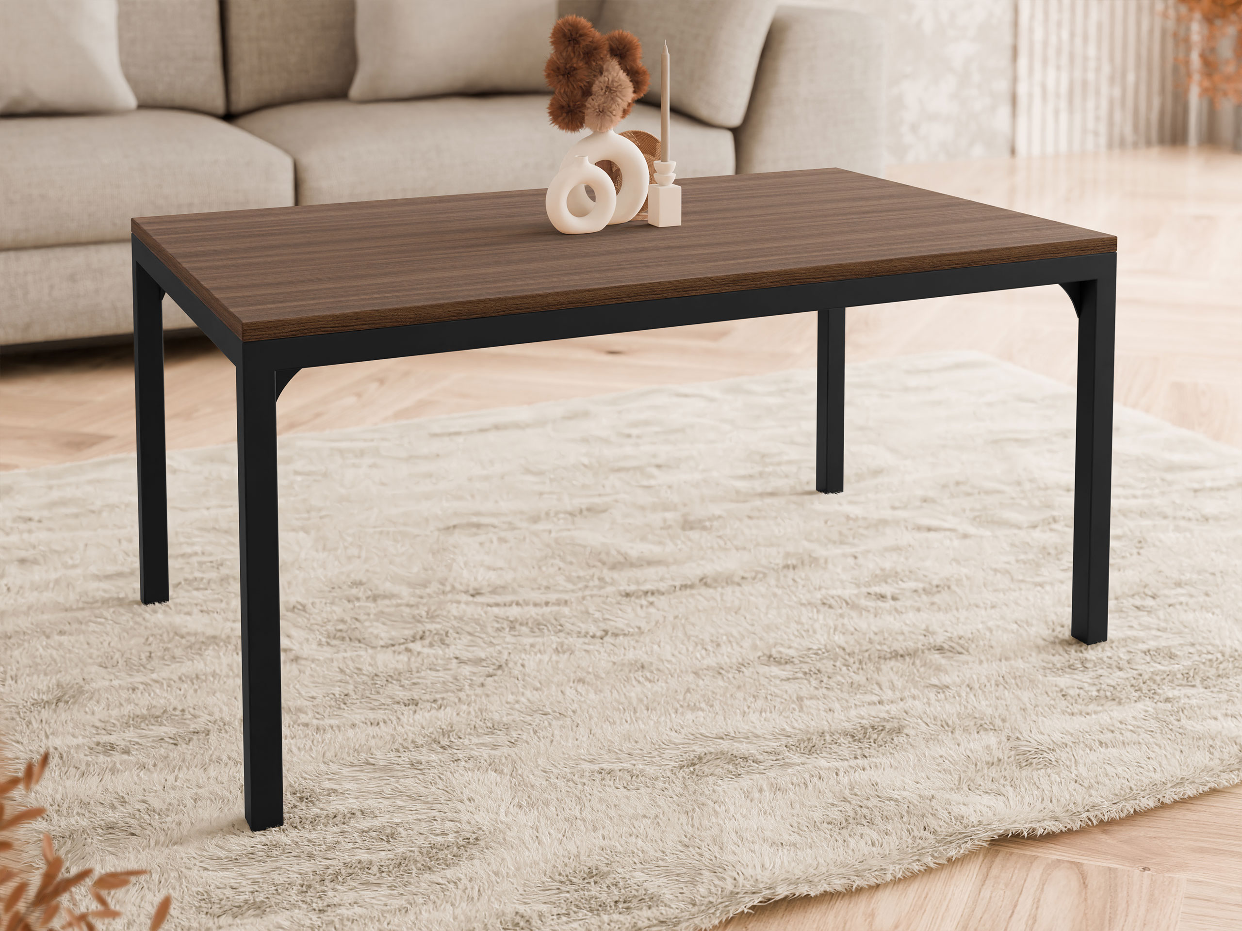 Coffee table Oswego 138 (Walnut + Black)