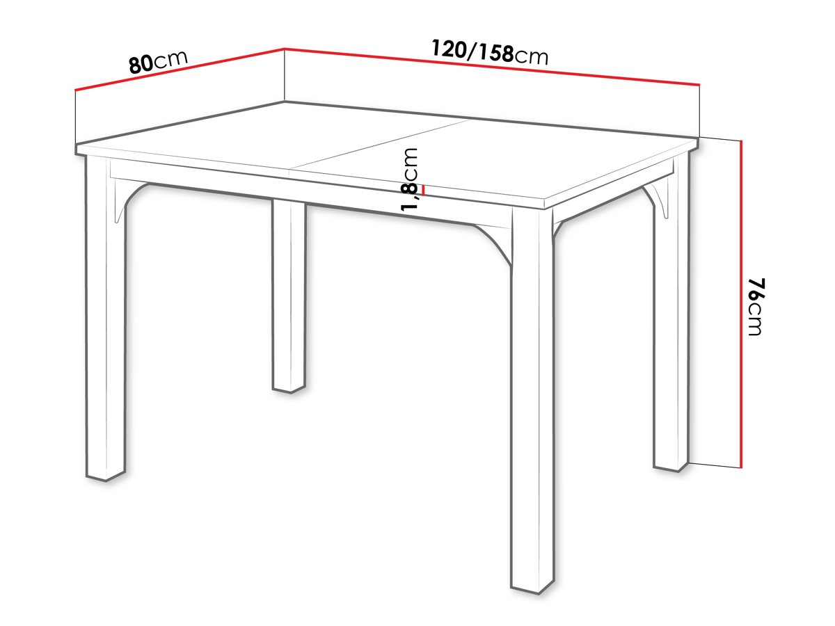 Table Oswego 135 (Graphite + Black)