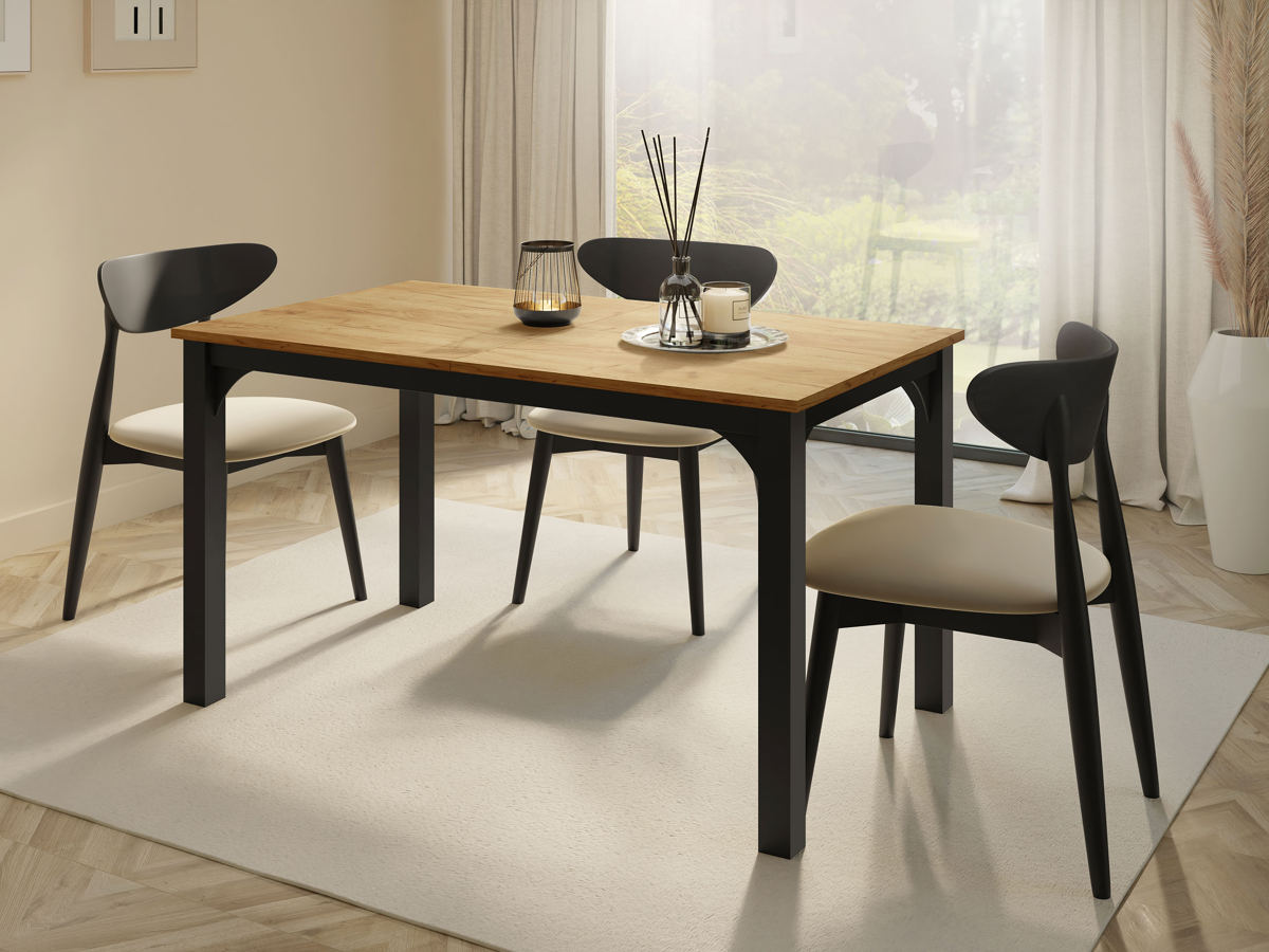 Table Oswego 136 (Craft golden oak + Black)