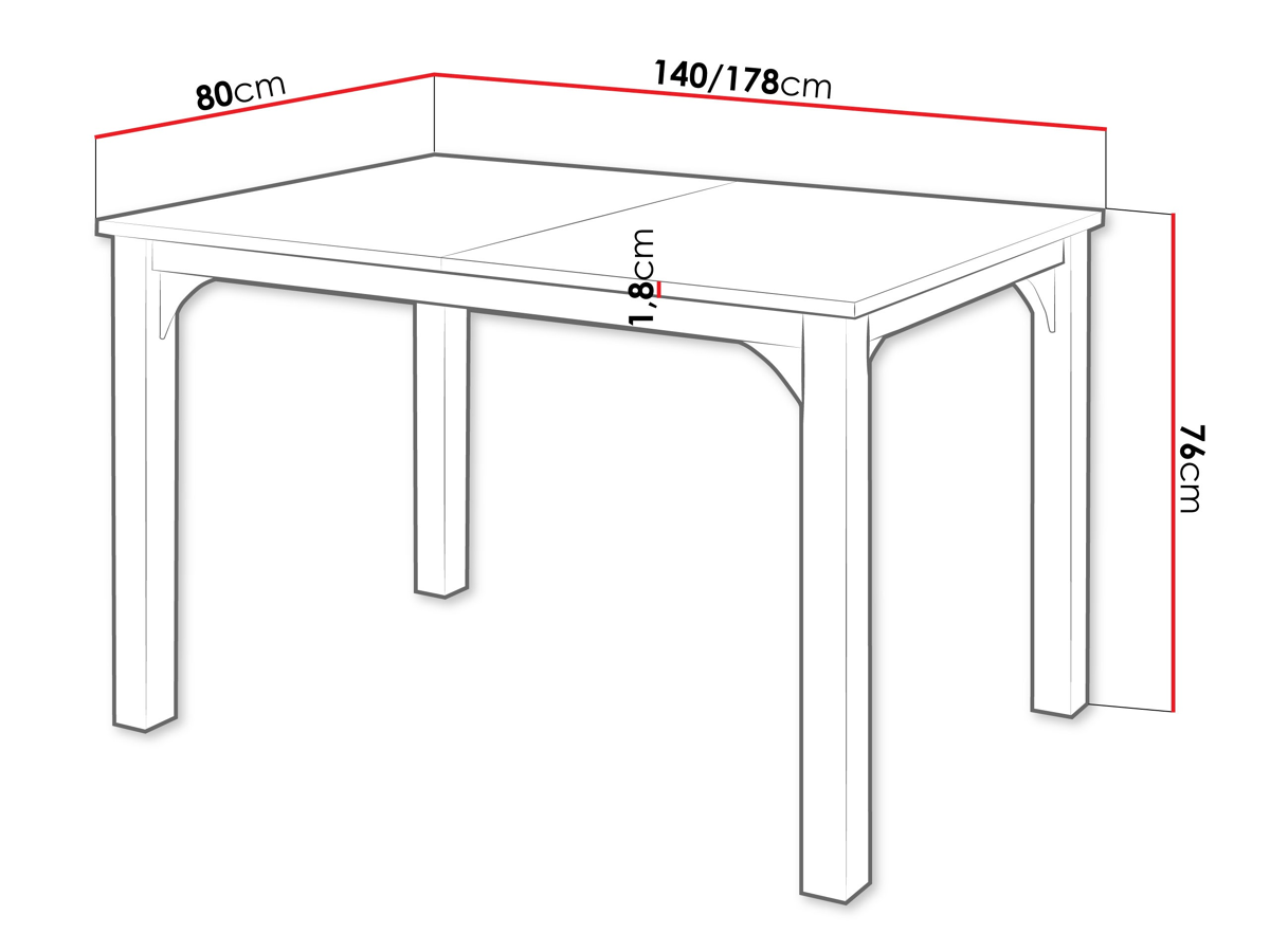 Table Oswego 136 (Craft golden oak + Black)