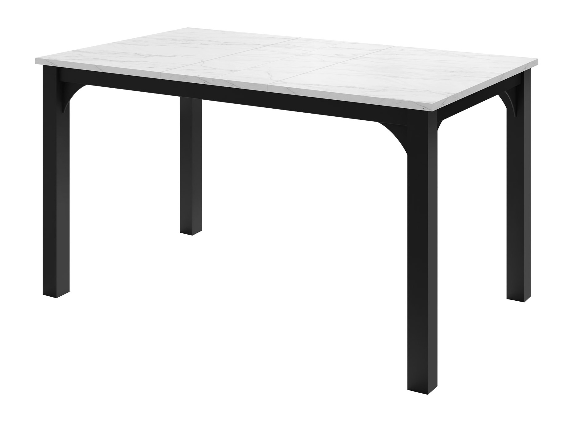 Table Oswego 136 (White marble + Black)