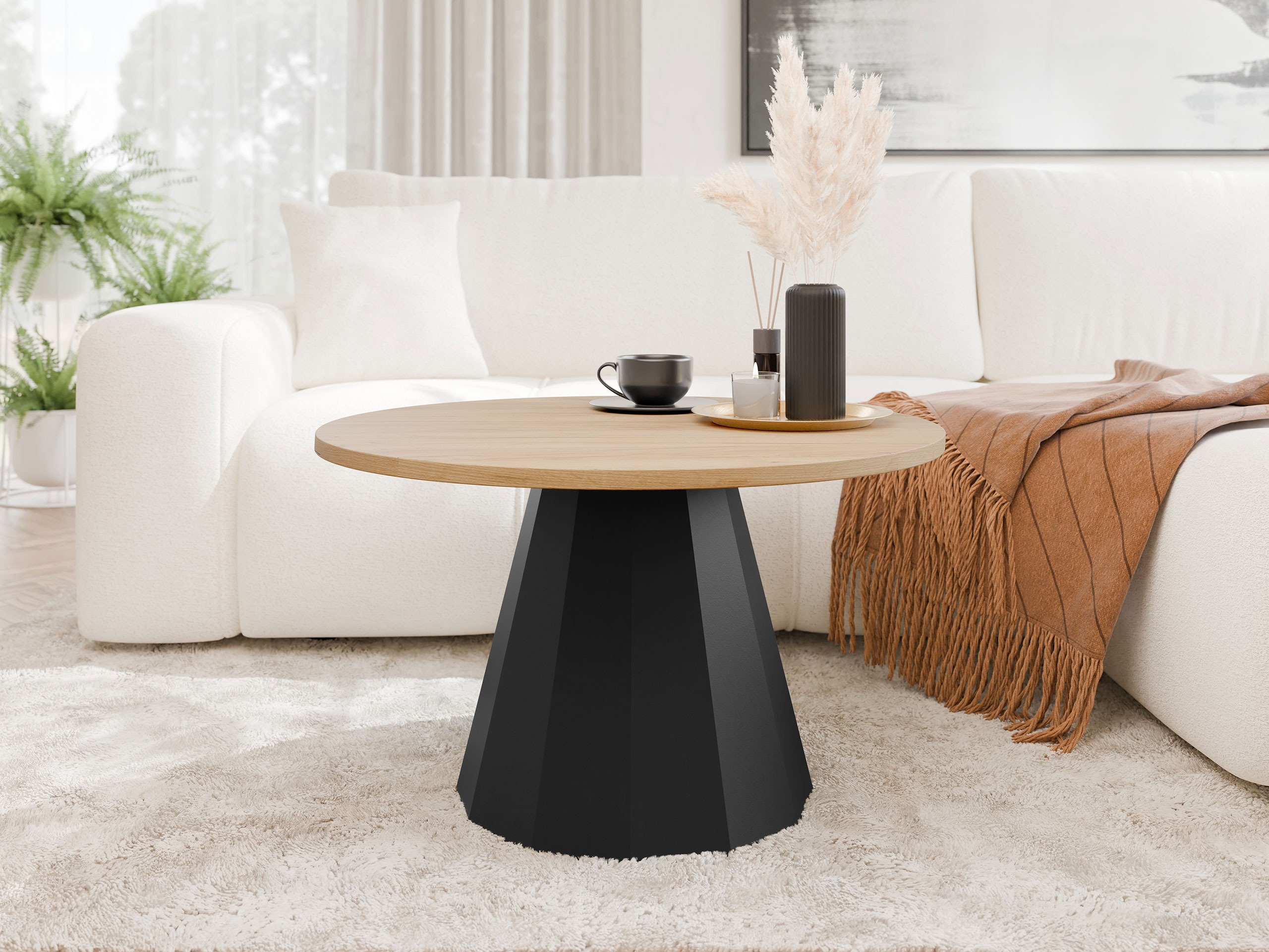 Coffee table Oswego 139 (Black + Oak)