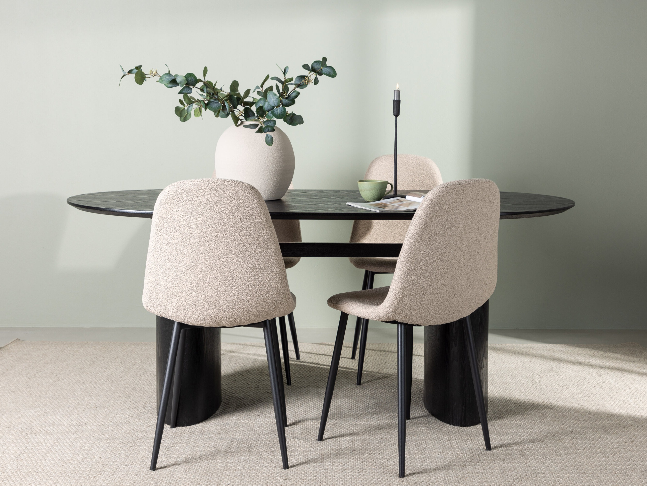 Dining set Dallas 4559 (Beige + Black)