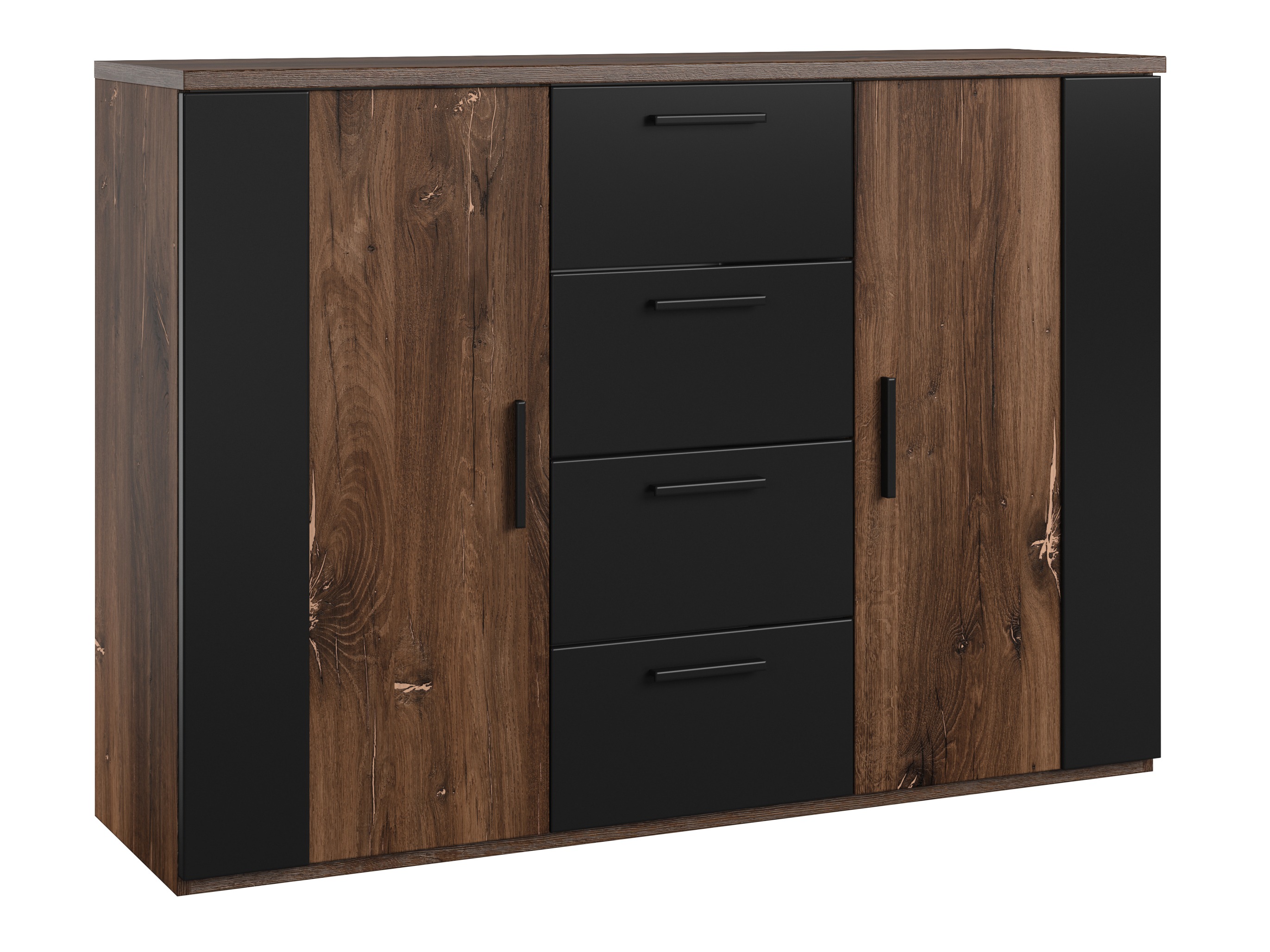 Chest of drawers Felelie 102 (Tamus Flagstaf oak + Copper)