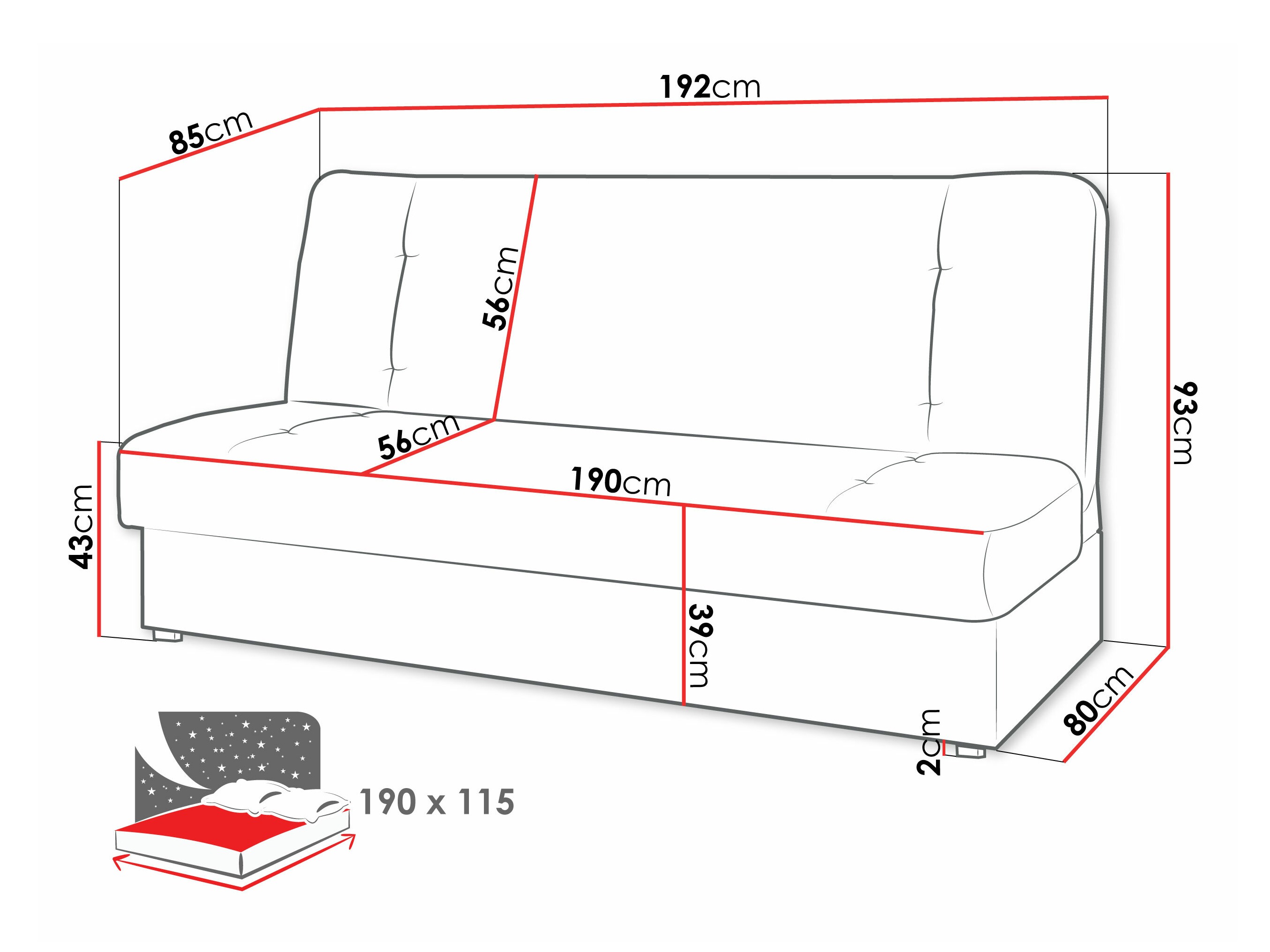Sofa bed Sapies (Lawa 05)