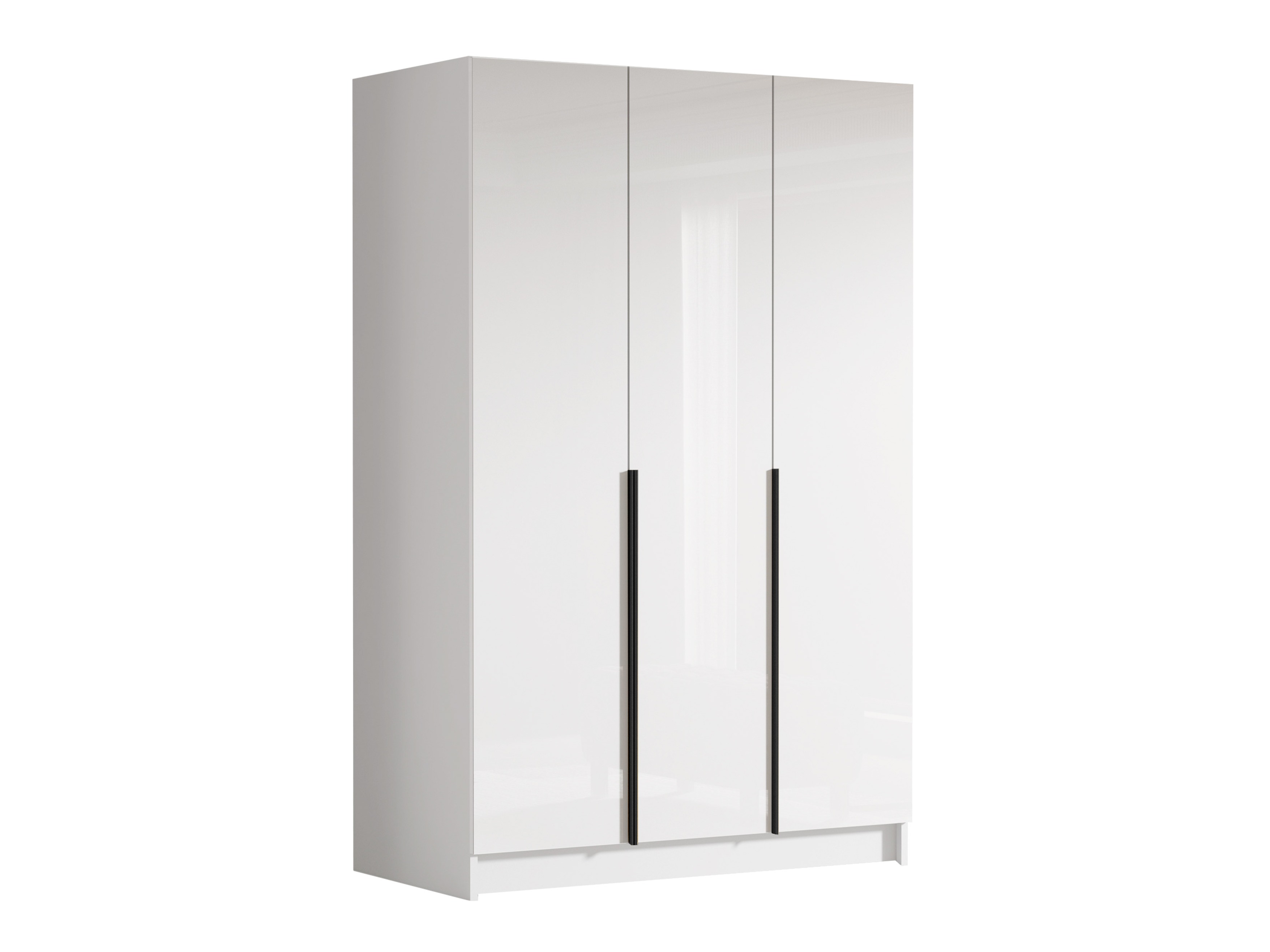 Wardrobe Closico Decoron I (Glossy white + Black)