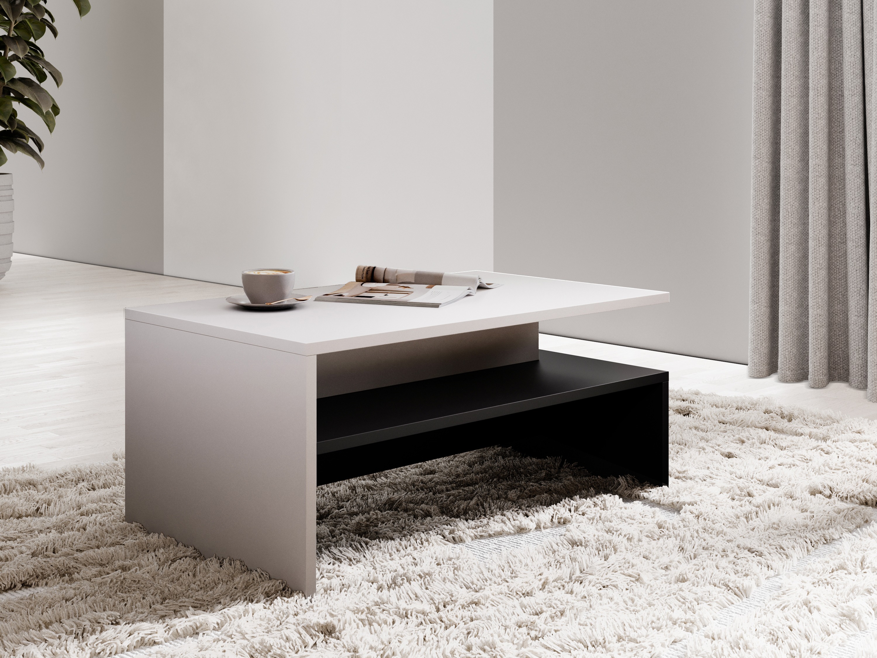 Coffee table Serodeu 103 (White + Black)