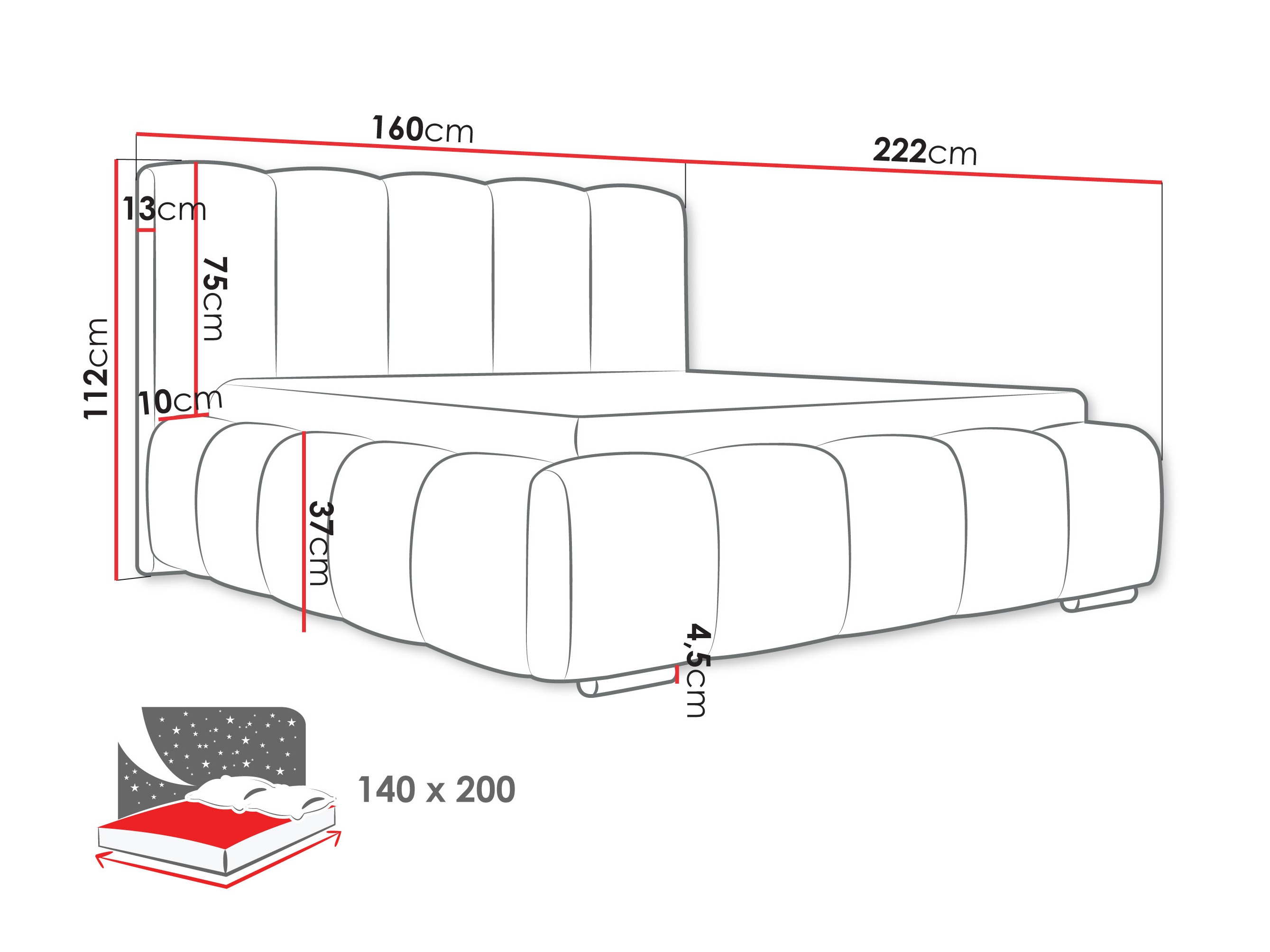 Bed TrendyNest Alceus I (Abriamo 14)