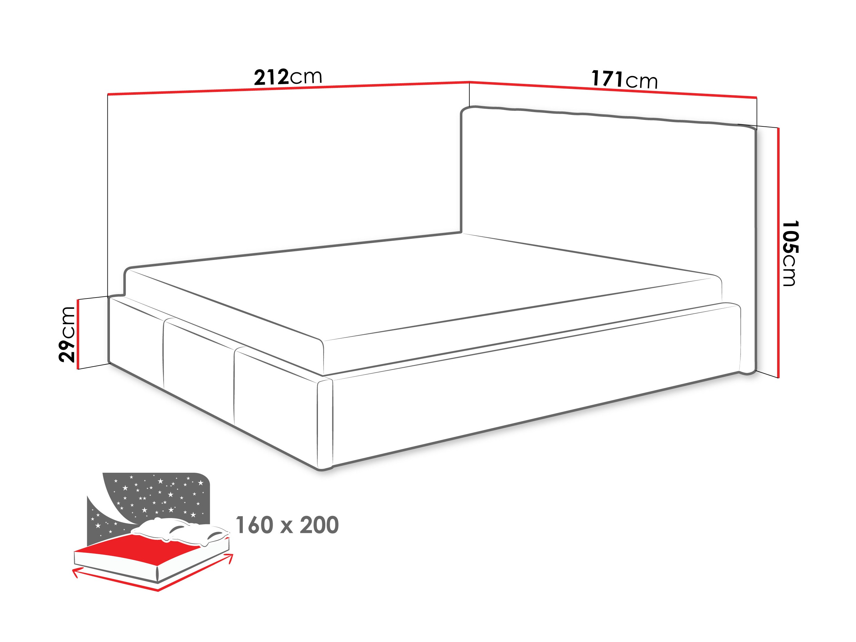 Bed ComfiDream Fenara II (Fresh 13)